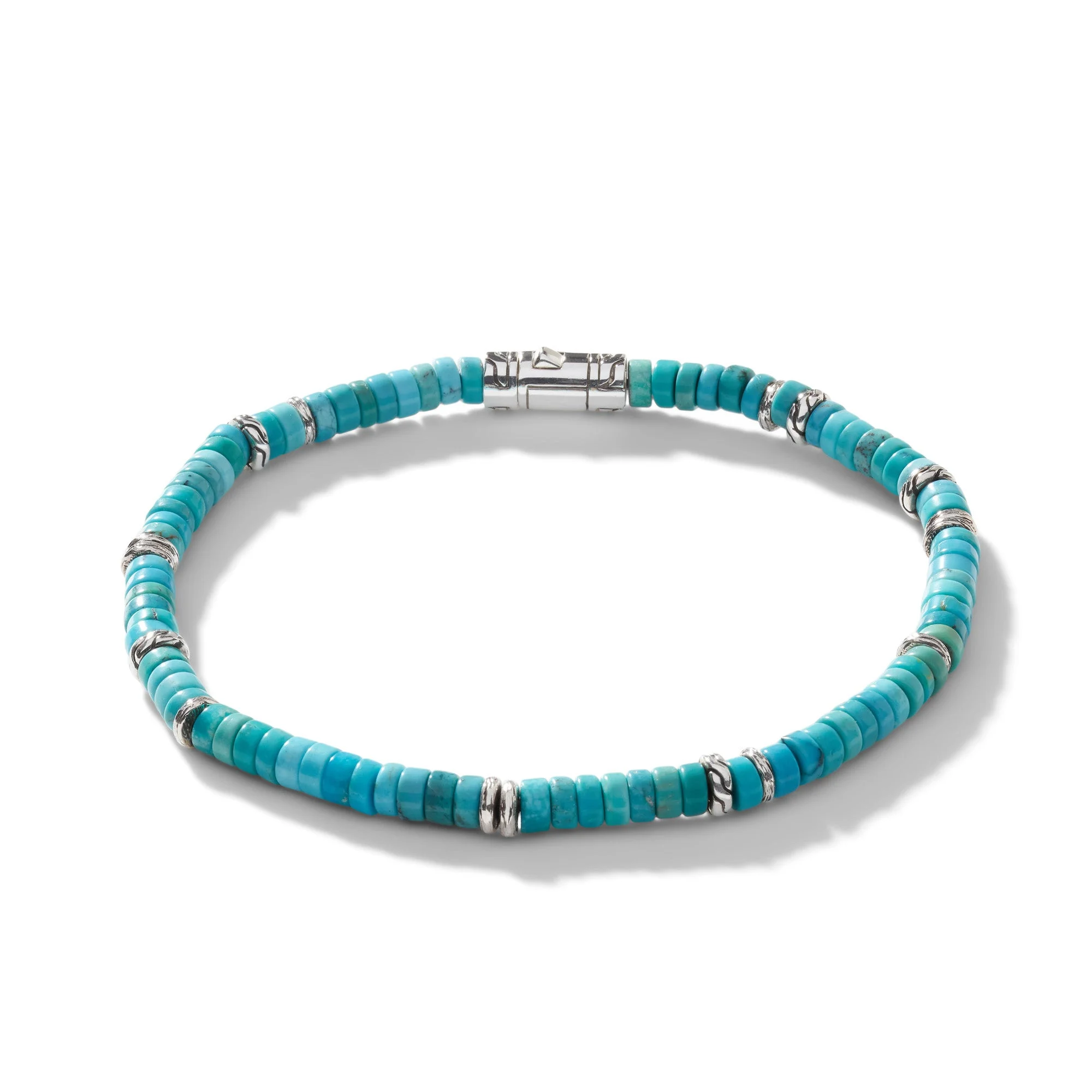 Heishi Bracelet, Sterling Silver, Hardstones - 1