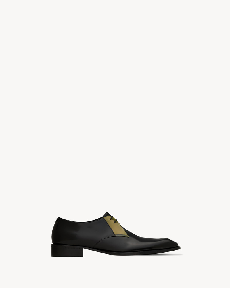 NICO DERBIES IN GLAZED LEATHER AND TPU 1