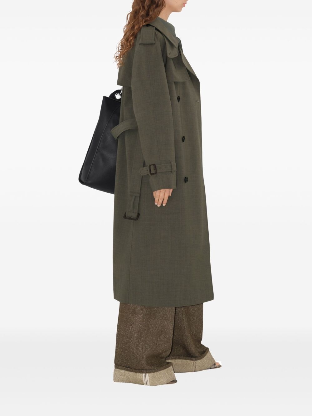 long wool trench coat - 3