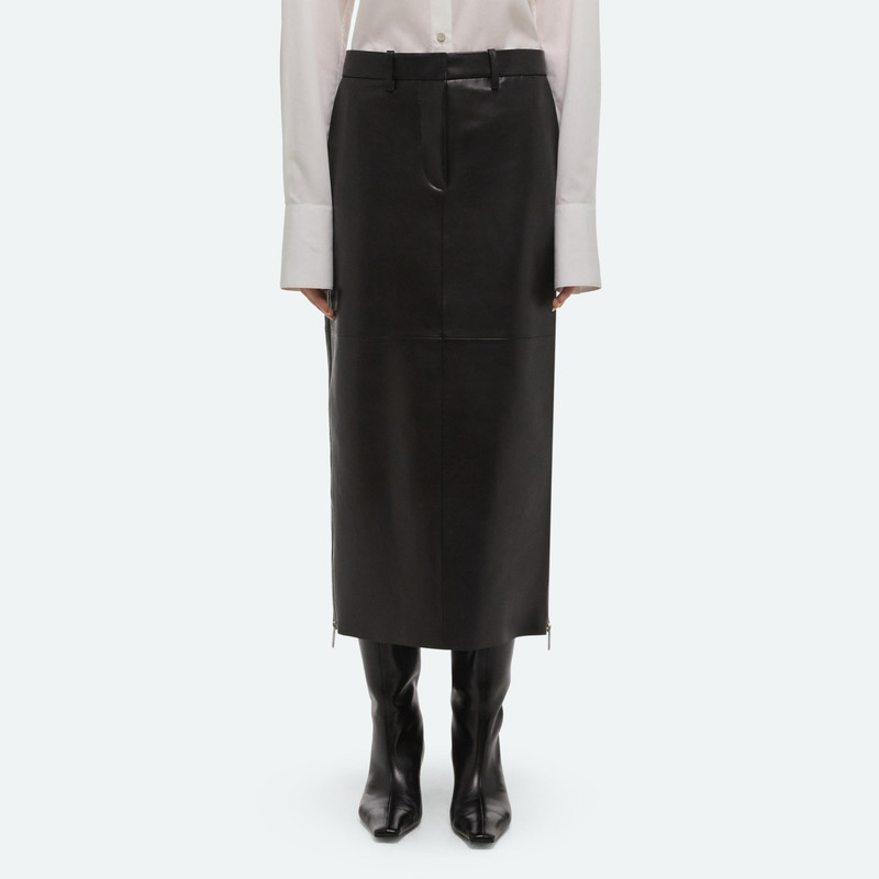 LEATHER ZIP SKIRT 4