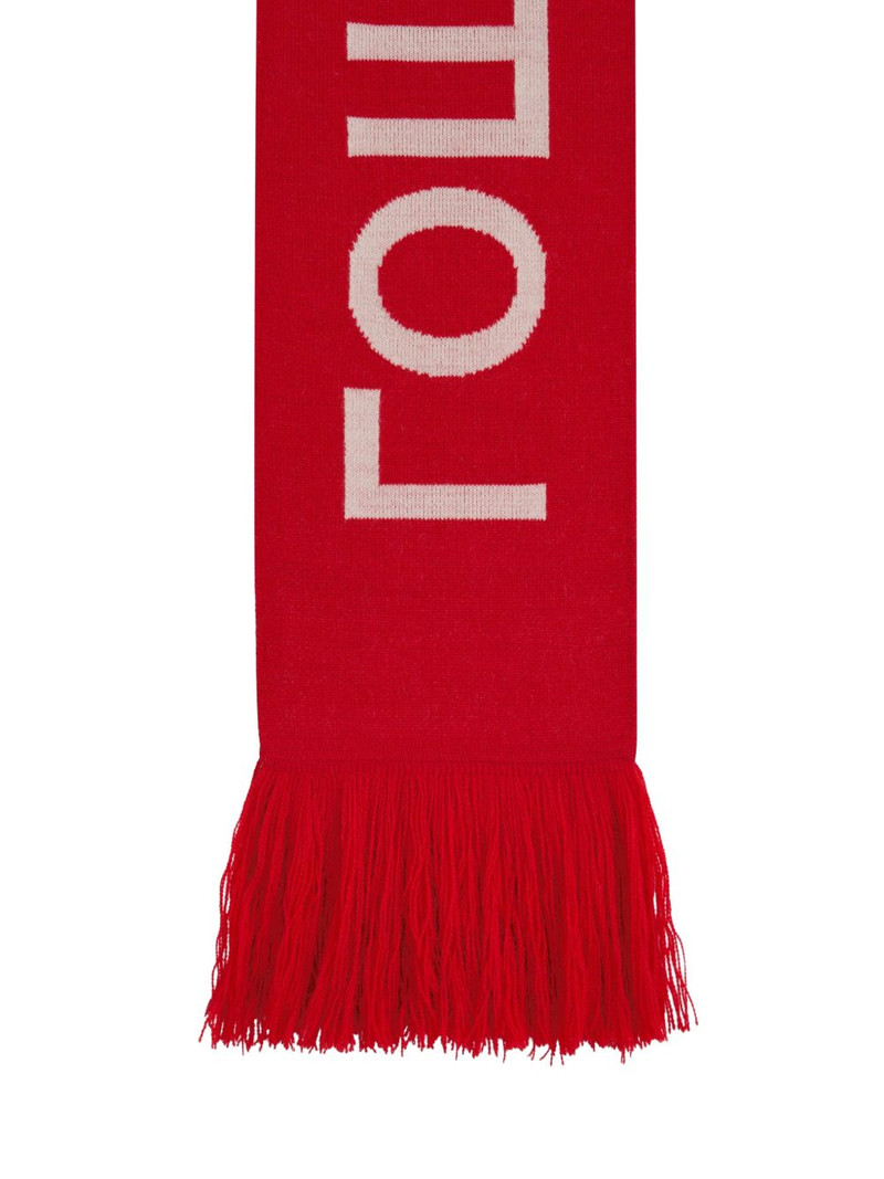 logo-knit fringed scarf 3