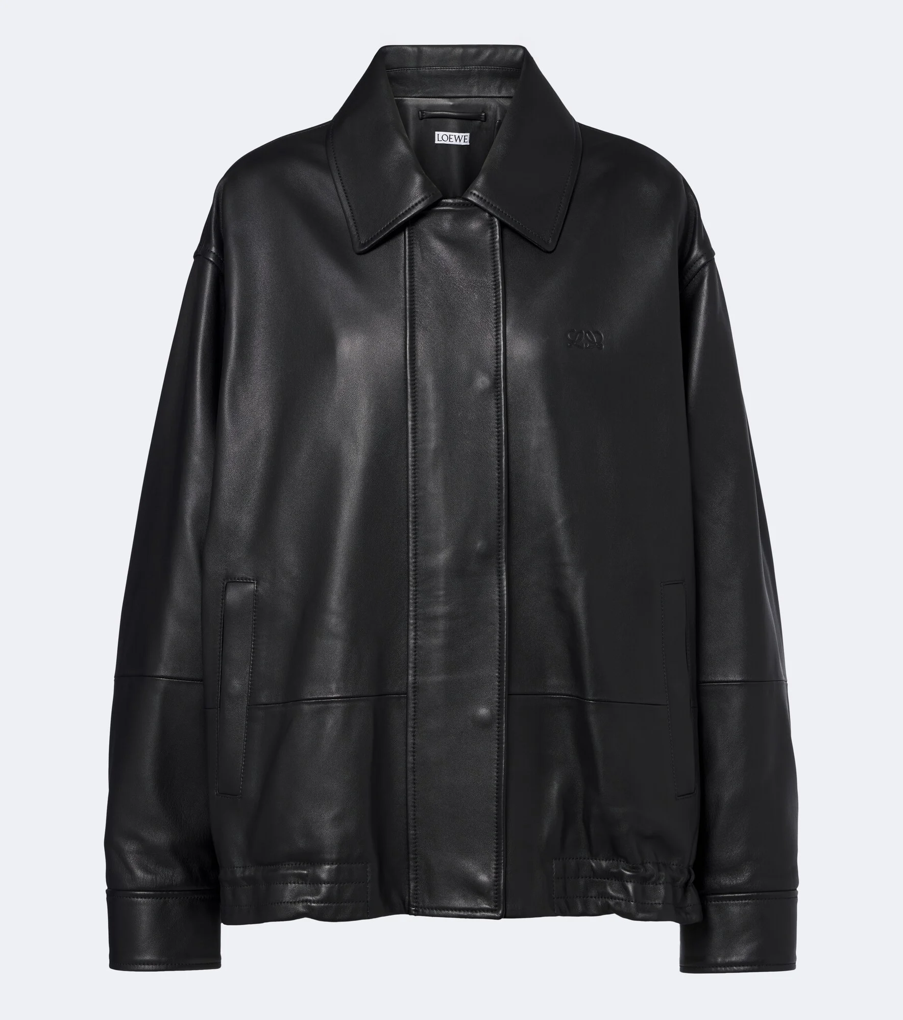 Oversized leather jacket - 1