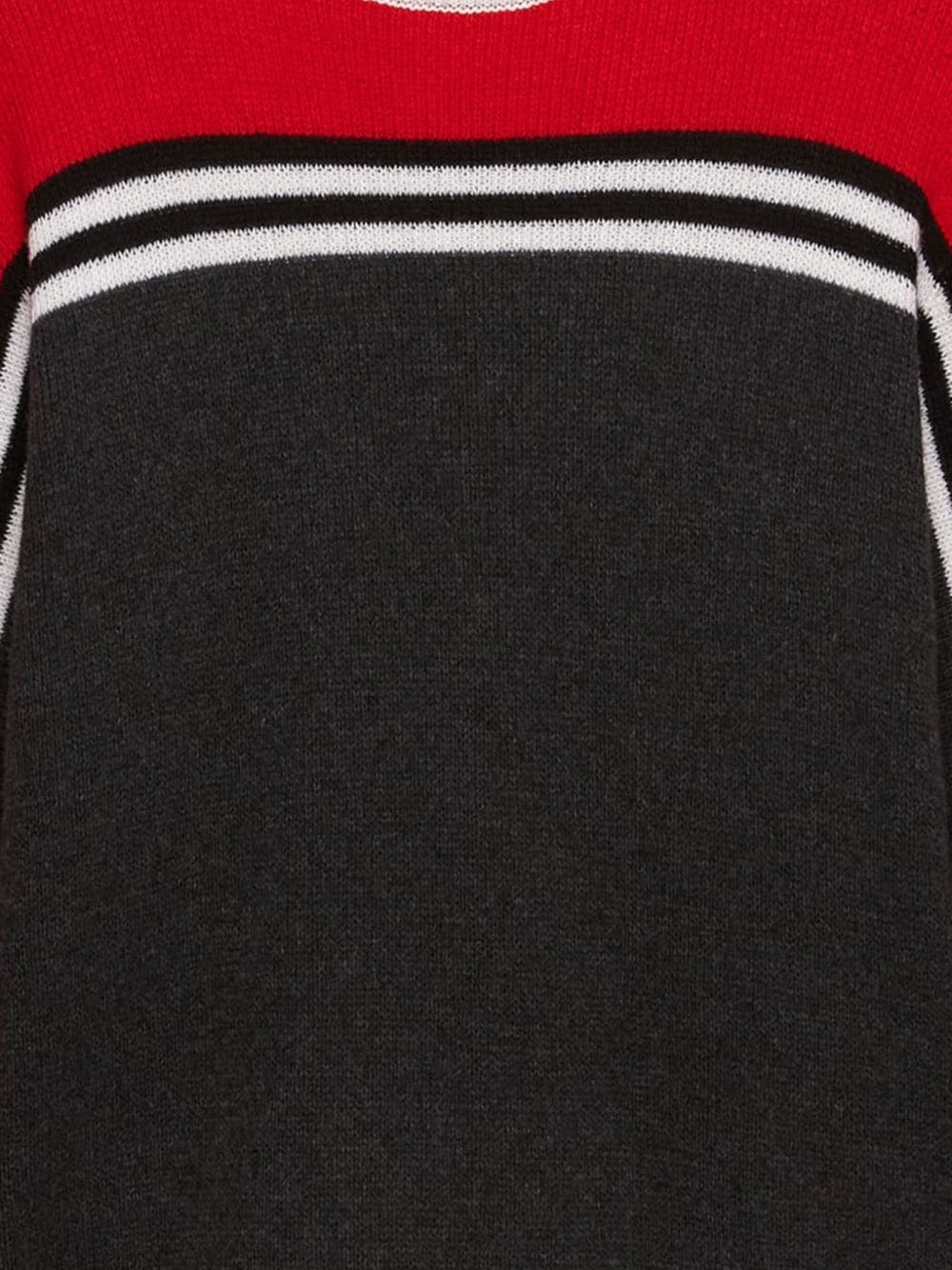 colour block striped jumper - 6