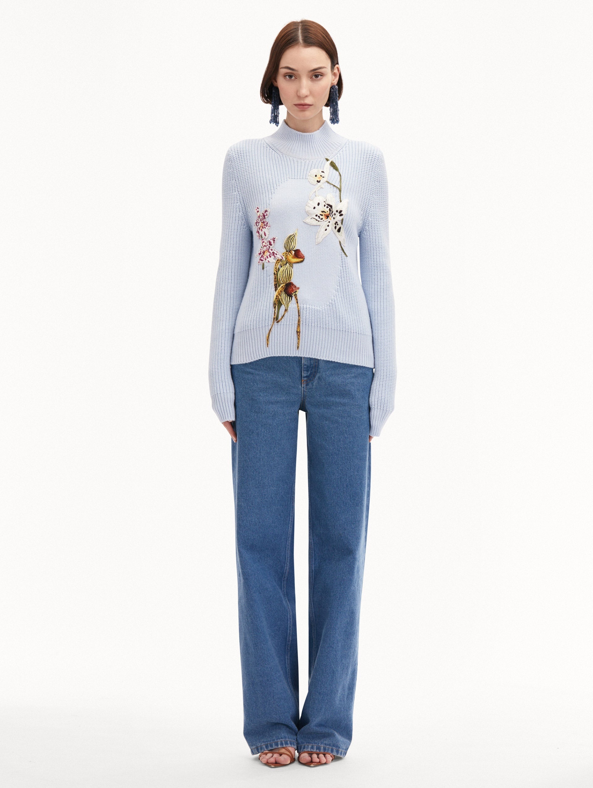 ORCHID EMBROIDERED PORTRAIT PULLOVER - 3