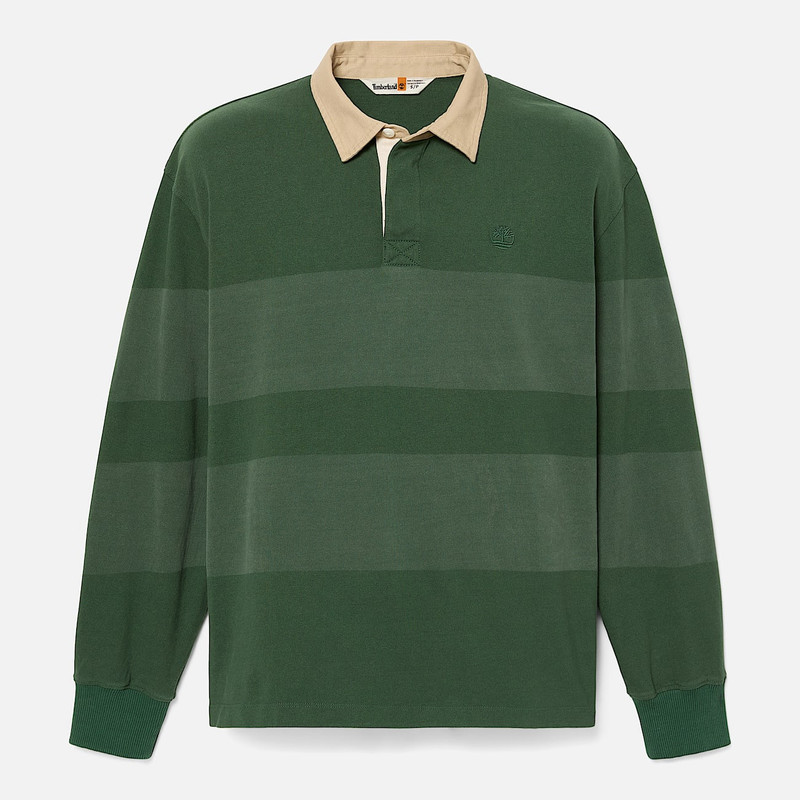 Striped Long-Sleeve Rugby Polo Shirt 1