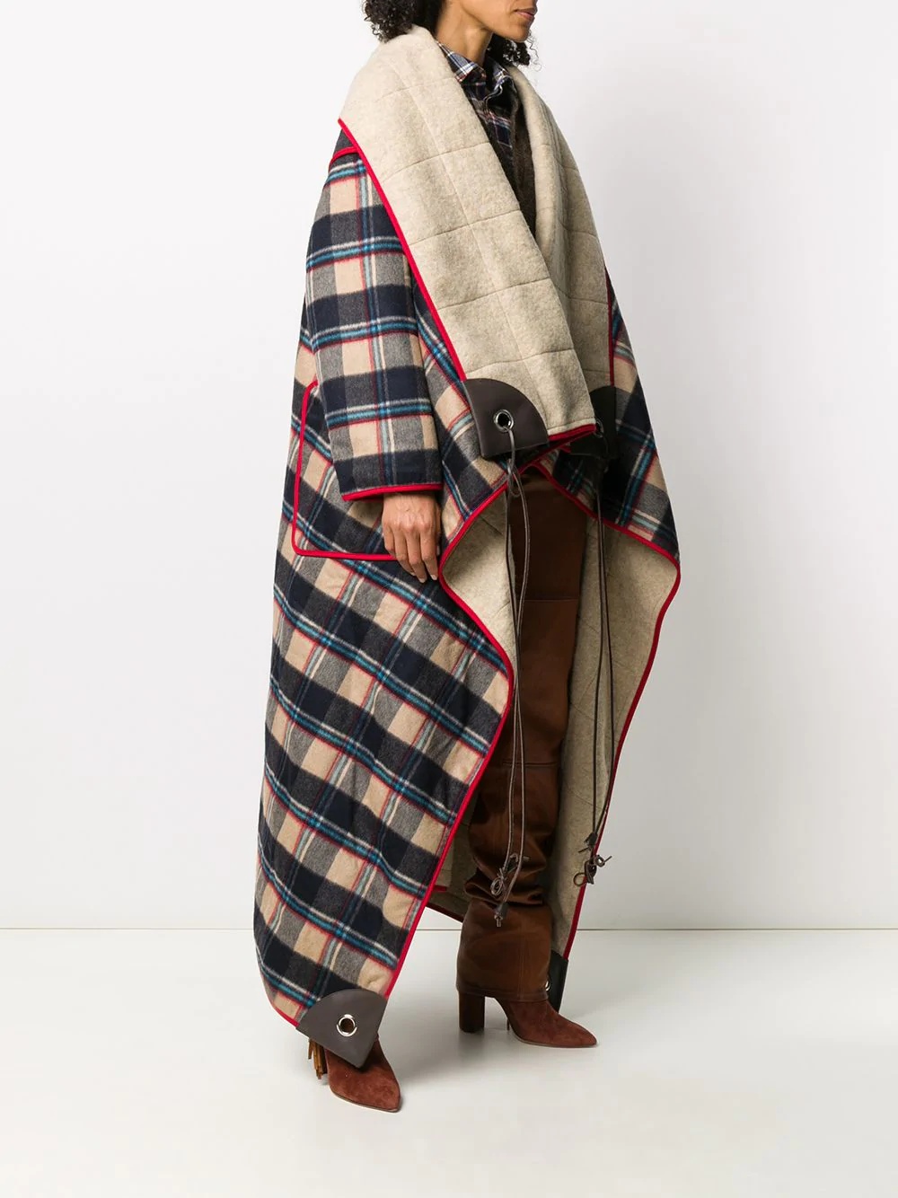 oversize plaid coat - 3