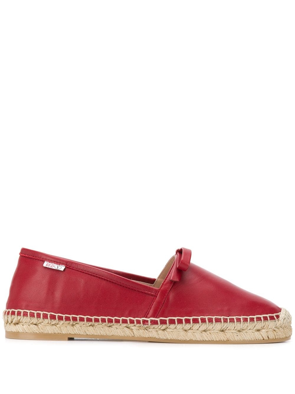 RED(V) bow ribbon detailed espadrilles - 1