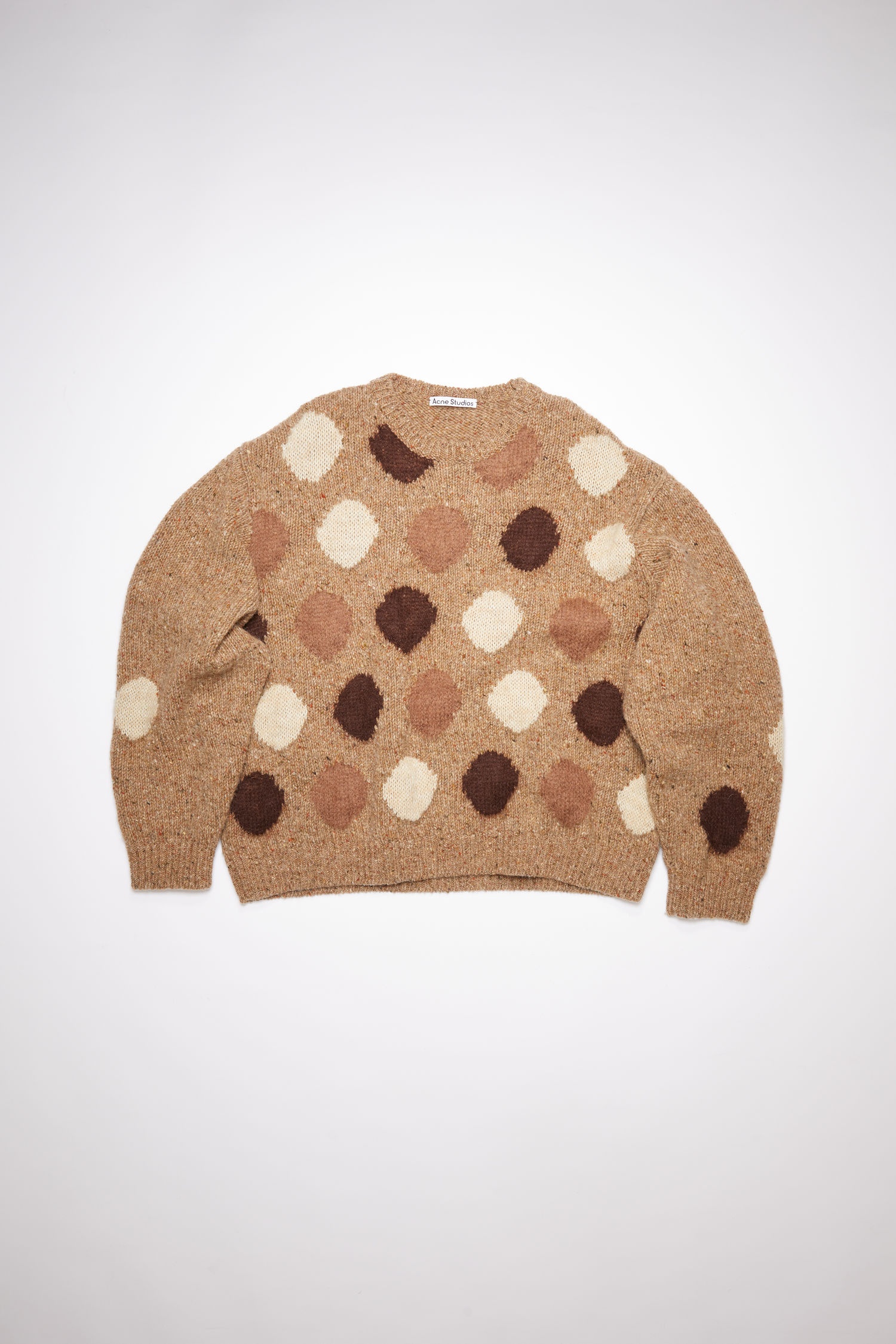 Crew neck sweater - Brown/multi - 1