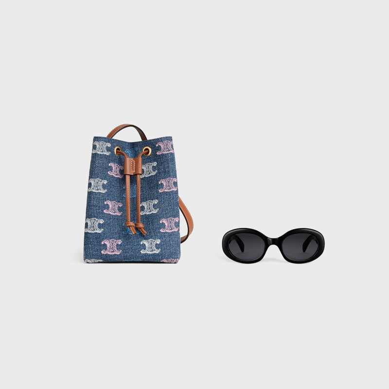 MICRO SAILOR IN DENIM WITH TRIOMPHE ALL OVER 6