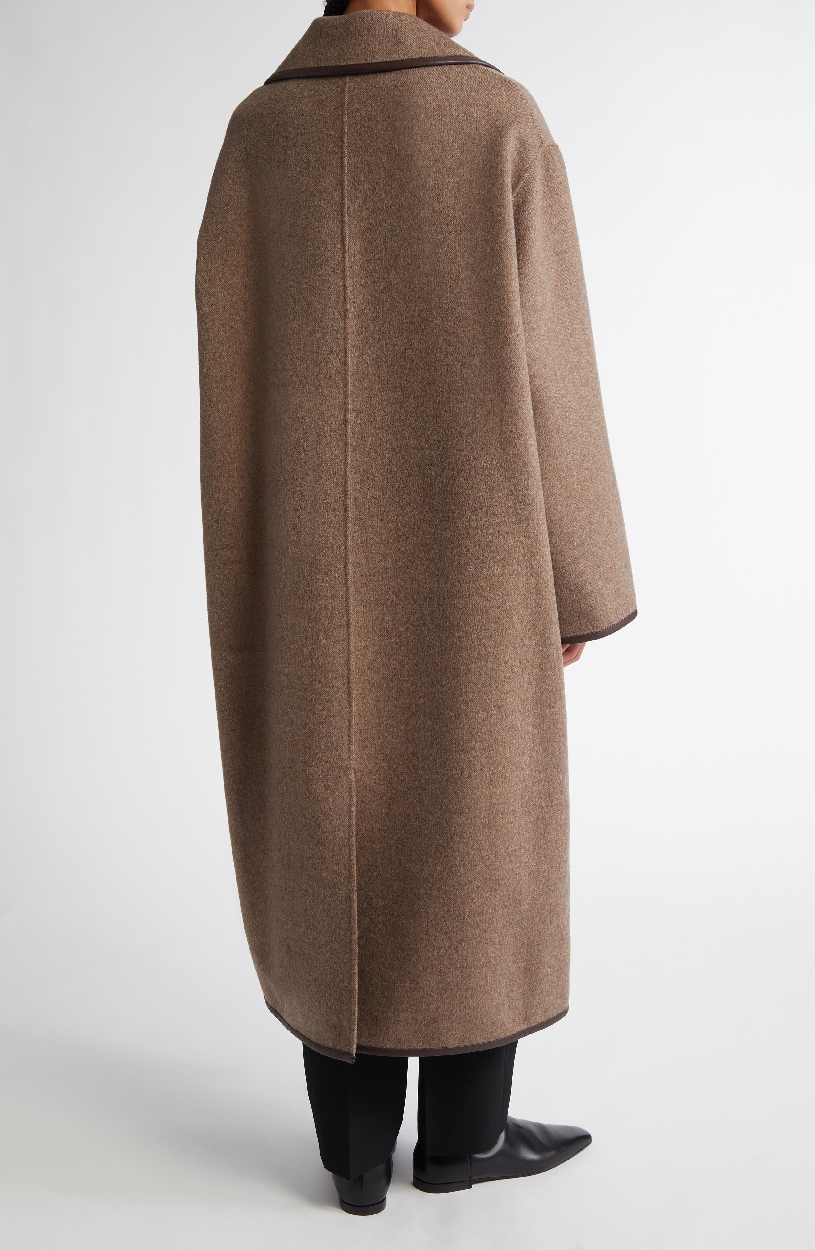 TOTEME Double Clasp Wool Coat in Oak Melange at Nordstrom - 2