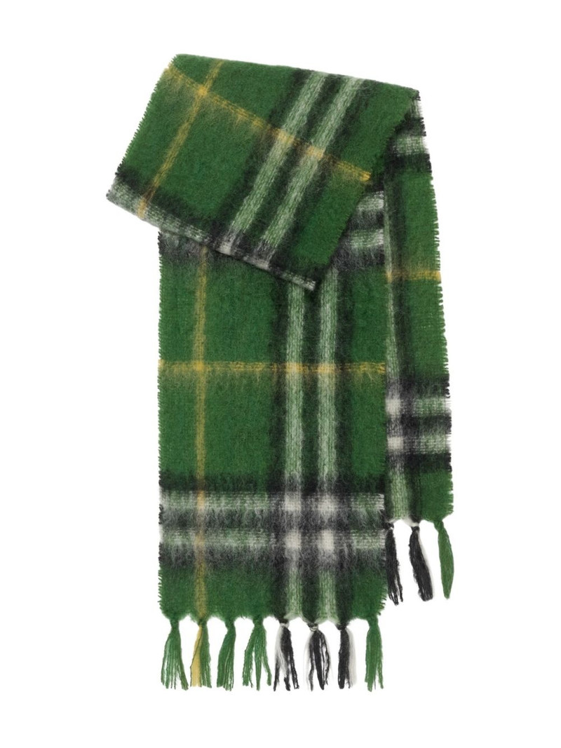 Burberry checked mohair scarf outlook