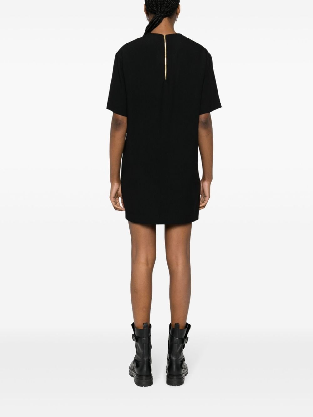 logo-print satin mini dress - 4