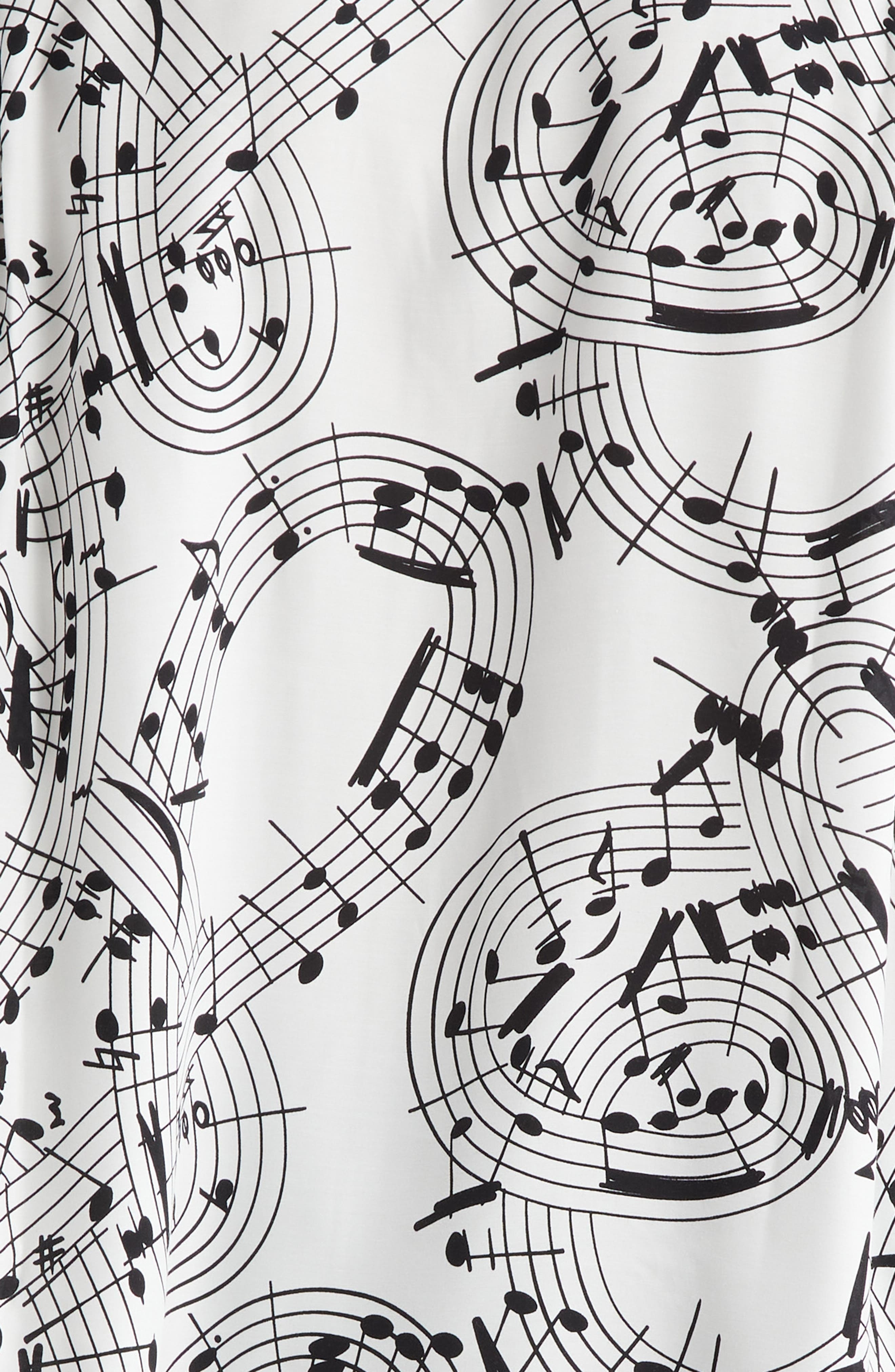 TAKAHIROMIYASHITA TheSoloist. Music Note Print Camp Shirt in White X Black at Nordstrom - 6