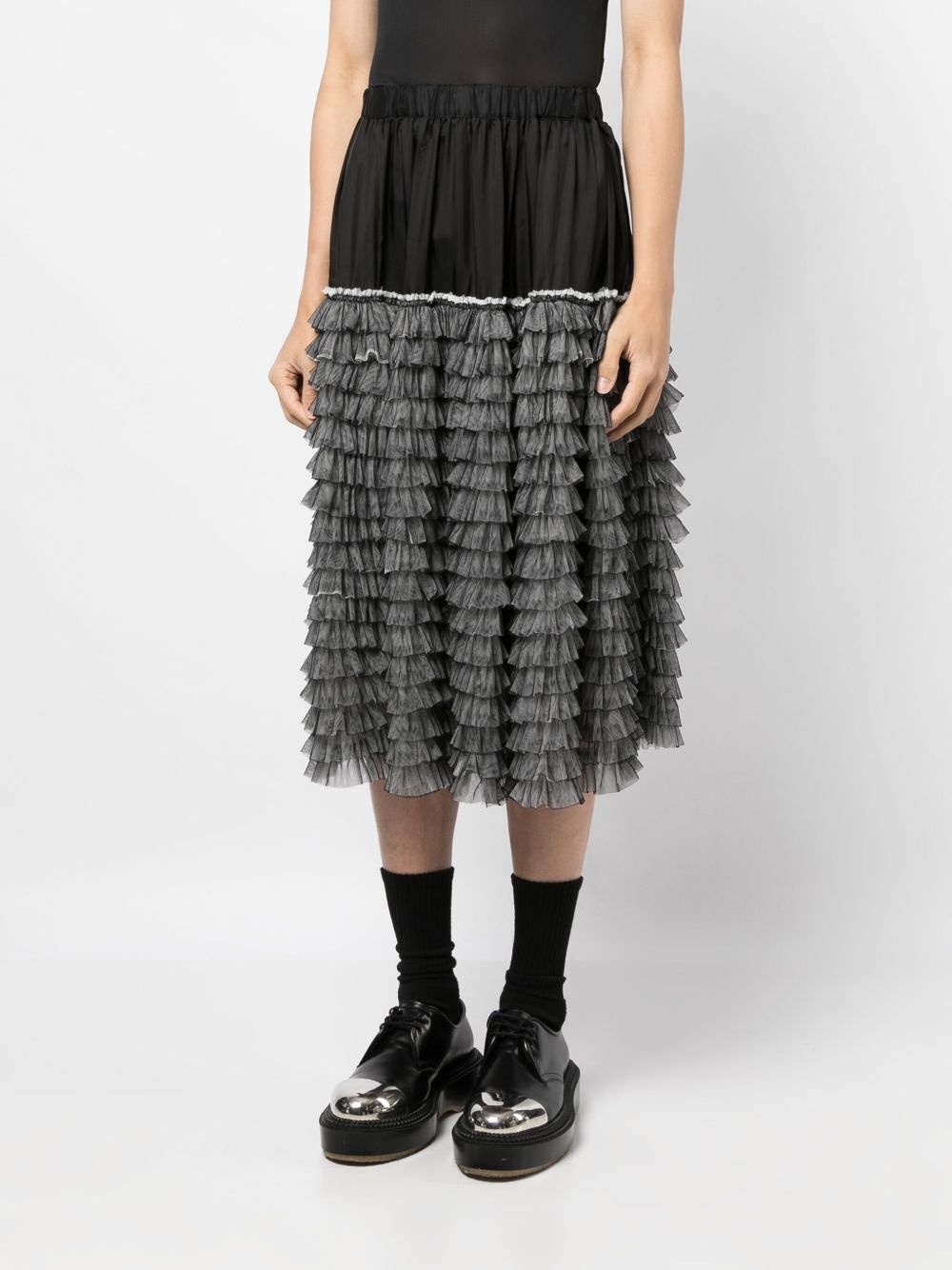 textured-finish pleat-detailing shorts - 4