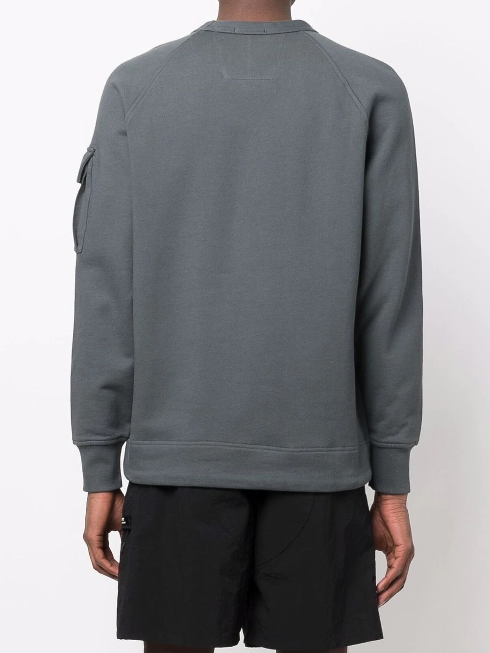 pocket-detail crew neck sweatshirt - 4