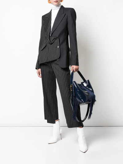 Monse two-tone pinstripe asymmetric blazer outlook