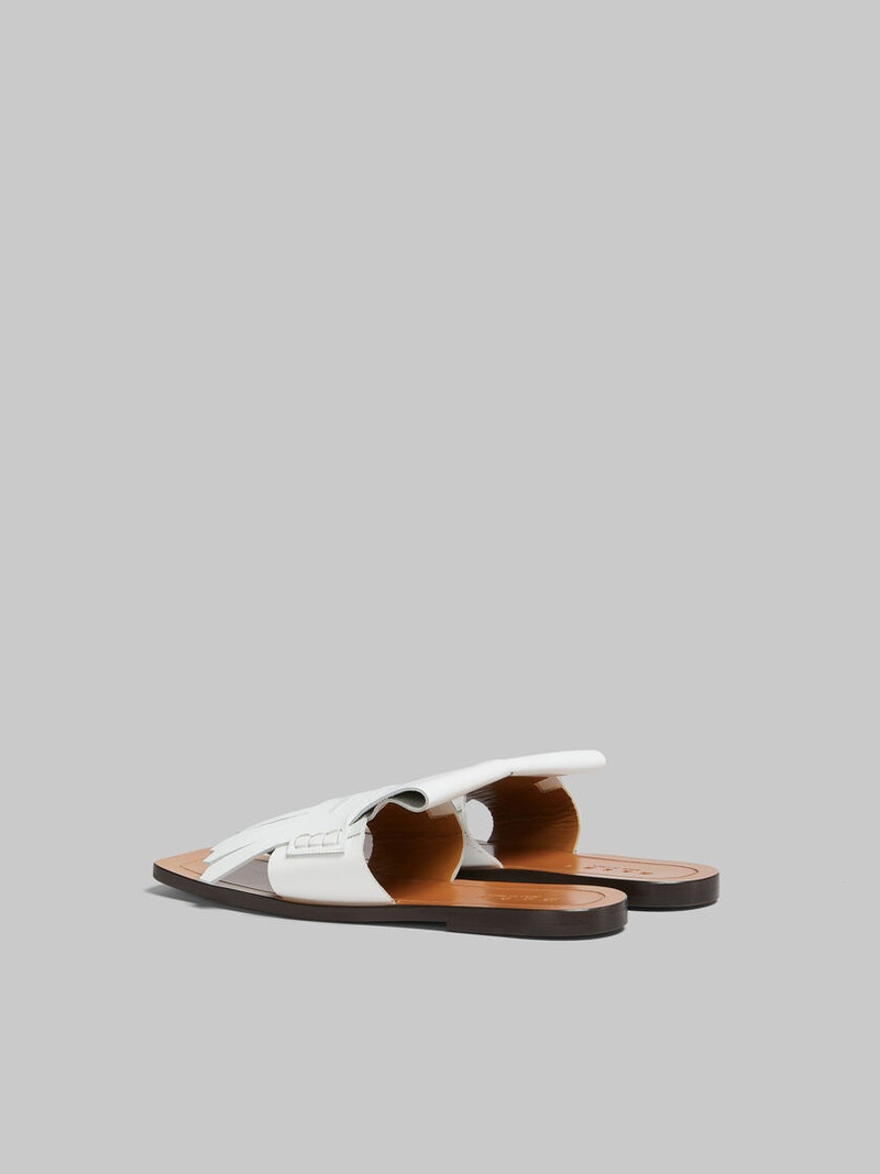 Marni WHITE LEATHER BAMBI SANDAL outlook
