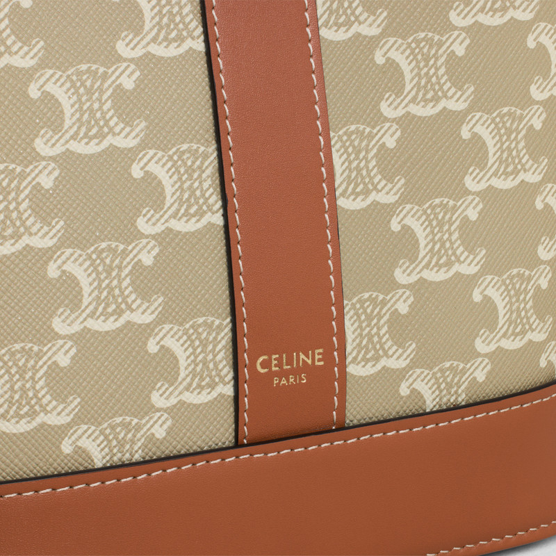 Small Bucket CUIR TRIOMPHE in Triomphe Canvas and calfskin 4