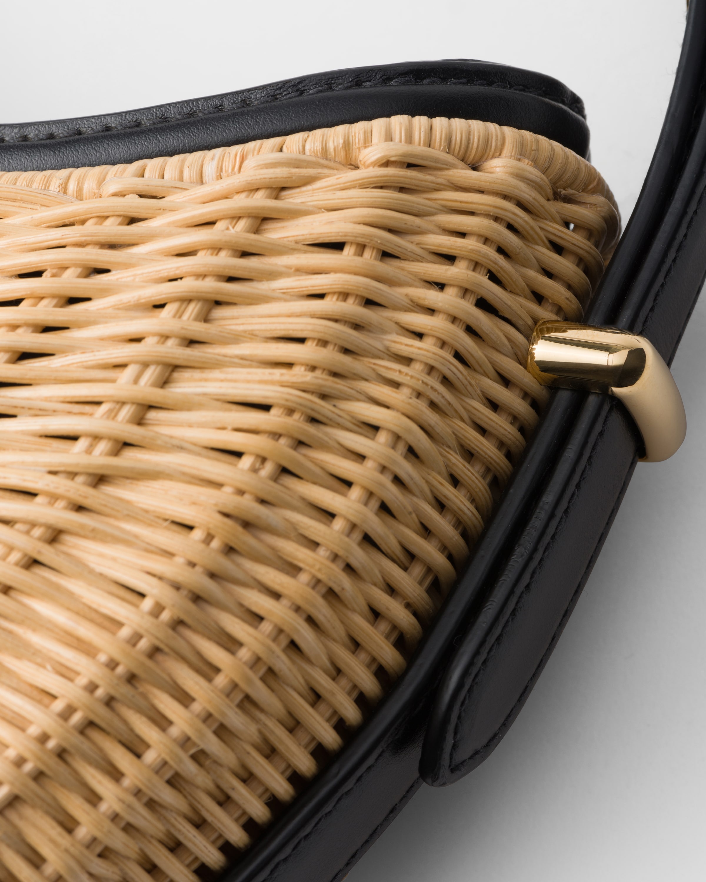 Prada Arqué woven fabric and leather bag - 6