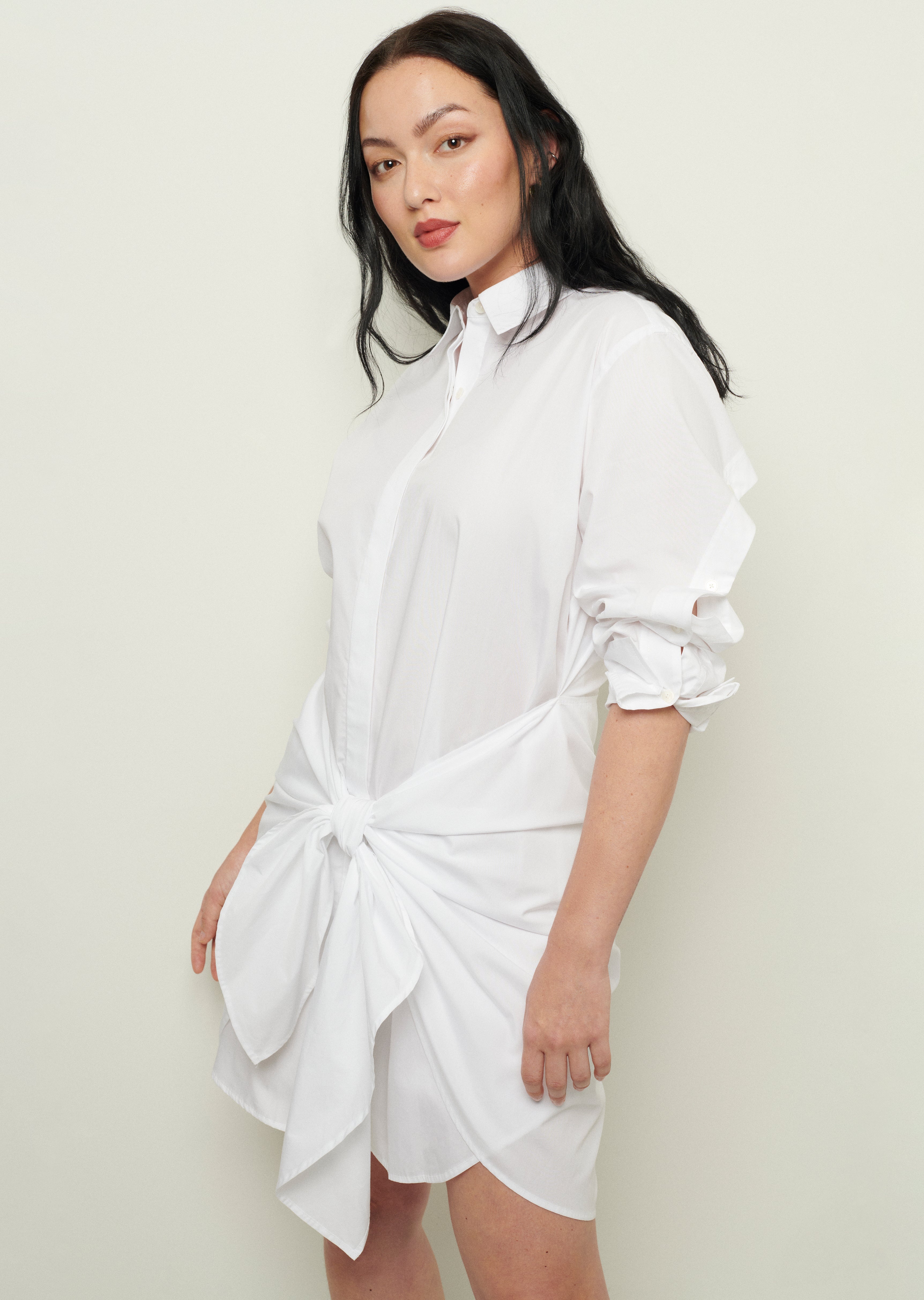CHARLOTTE TIE WAIST SHIRT DRESS - 5