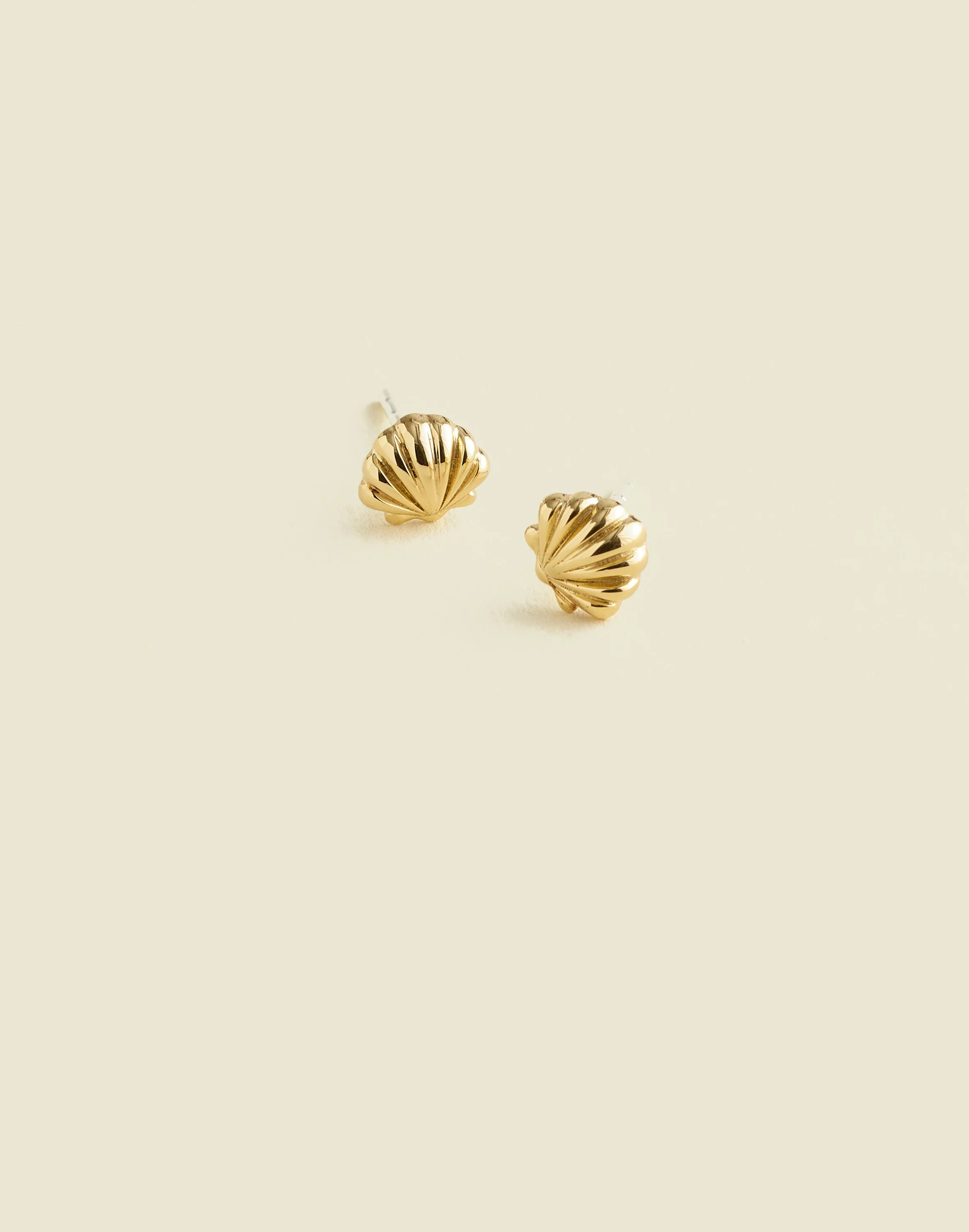 Demi-Fine Shell Stud Earrings - 1