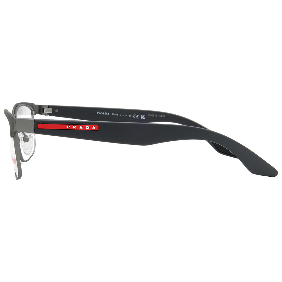Prada Linea Rossa Demo Rectangular Men's Eyeglasses PS 51PV 06P1O1 54 - 3