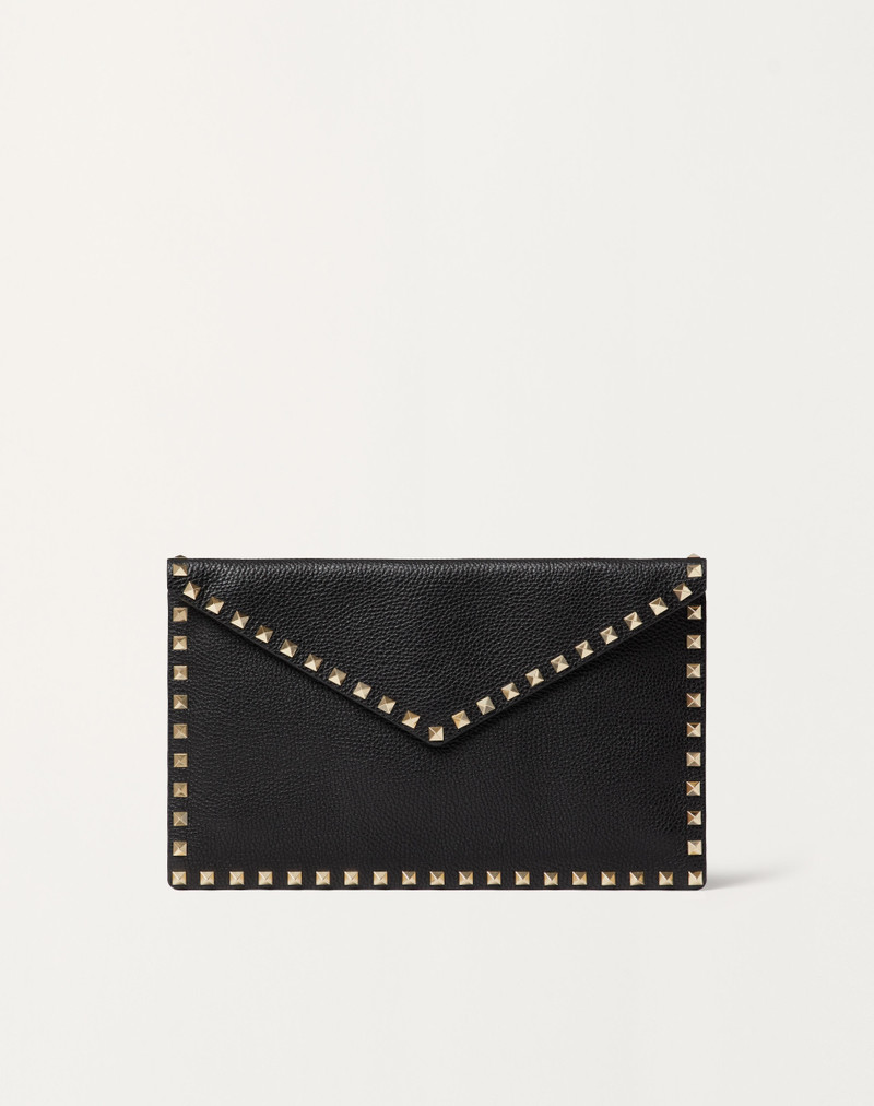 ROCKSTUD GRAINY CALFSKIN ENVELOPE POUCH 1