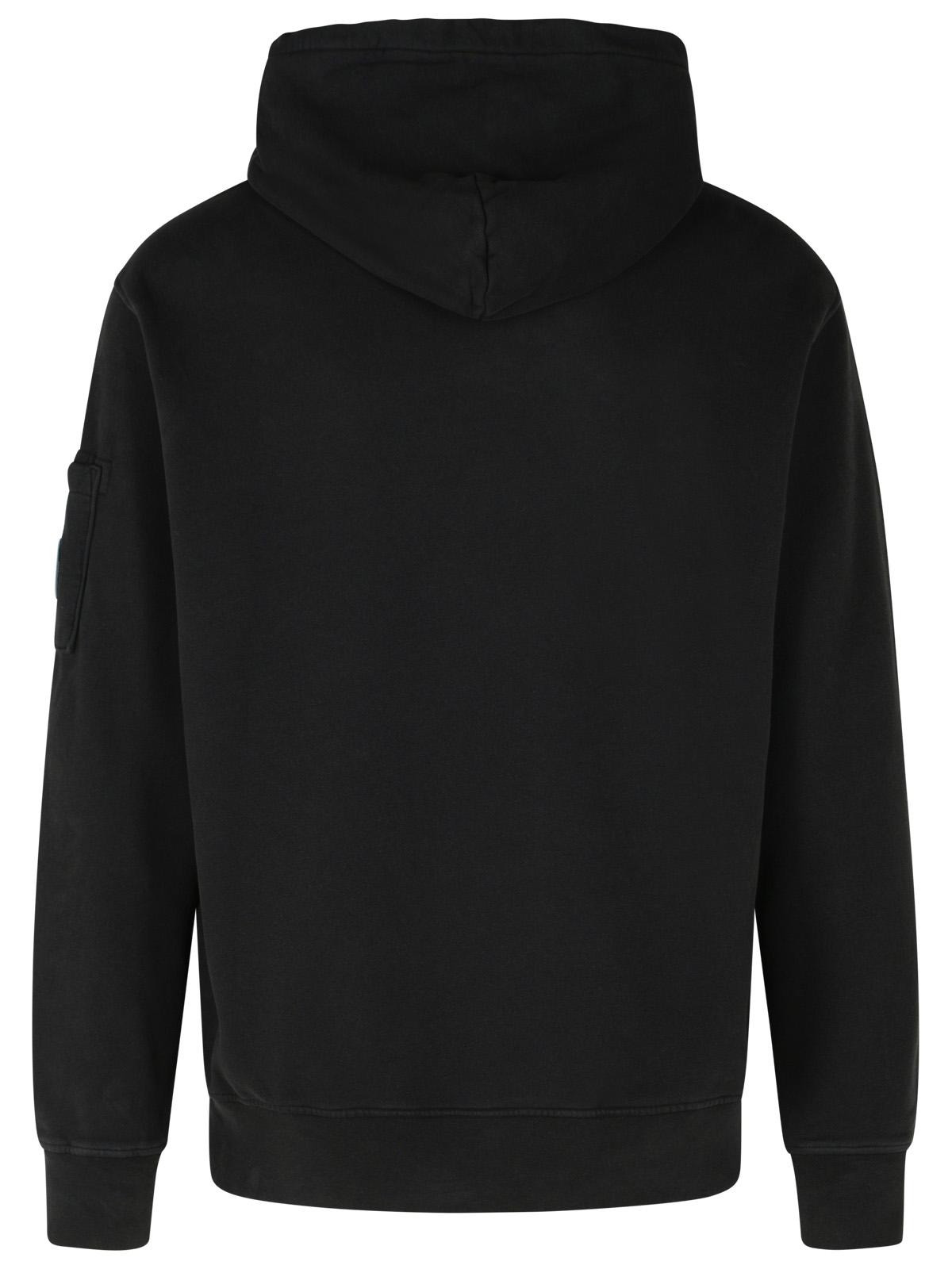 C.P. Company 'Brushed' Black Cotton Sweatshirt Men - 3