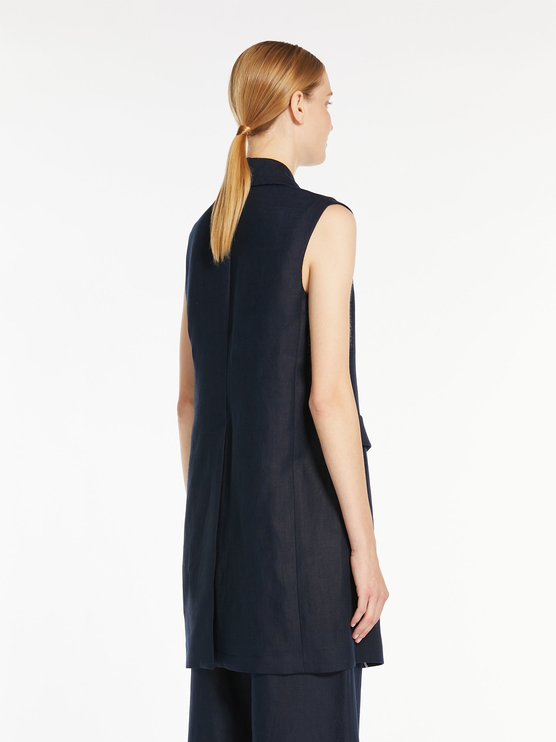 MARIE Long linen waistcoat - 4