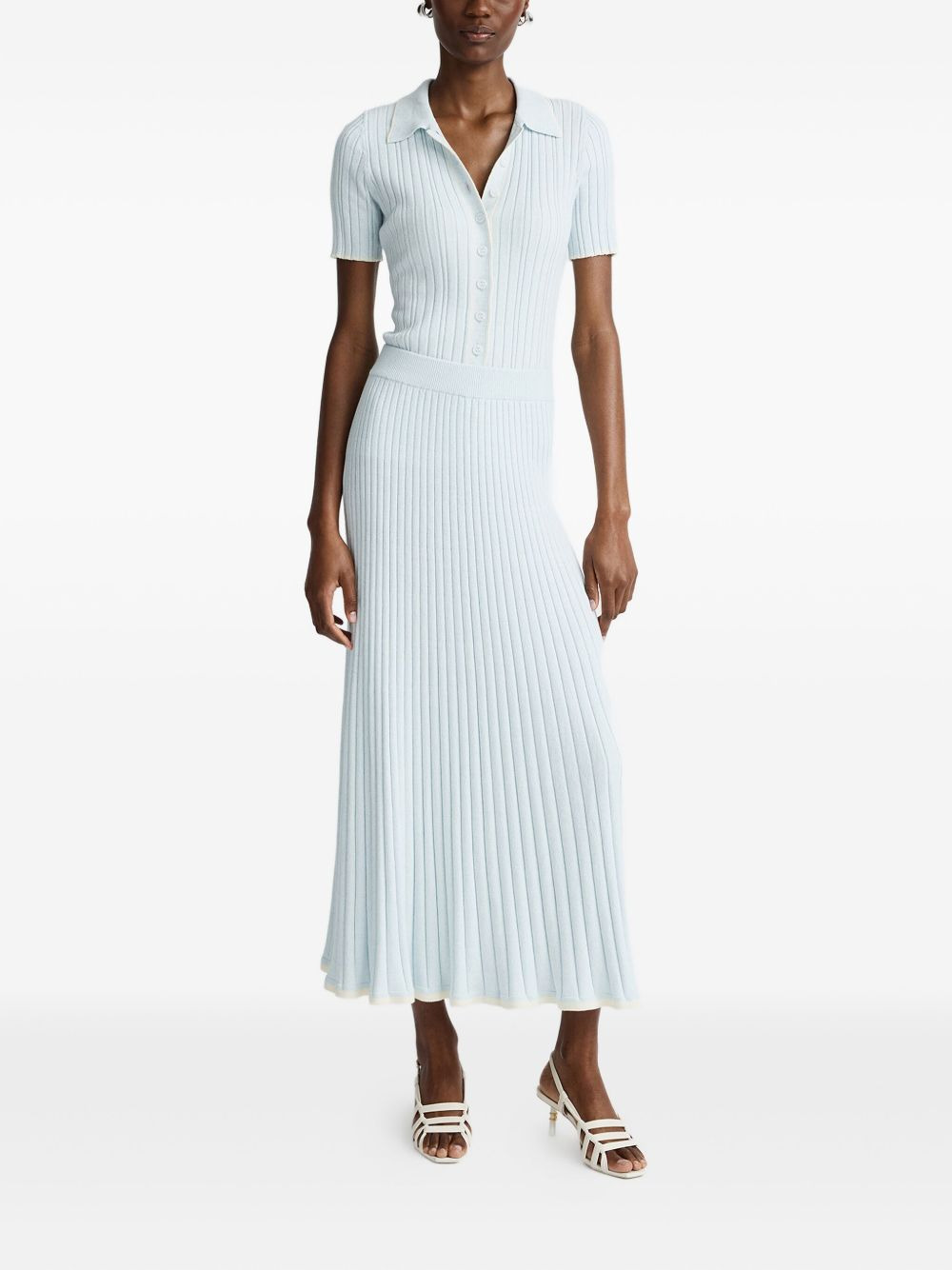 Felicia ribbed midi skirt - 2
