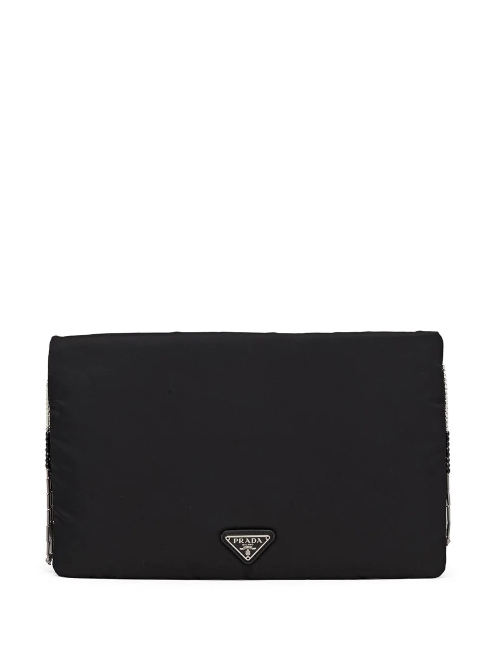 beaded-fringe clutch bag - 3