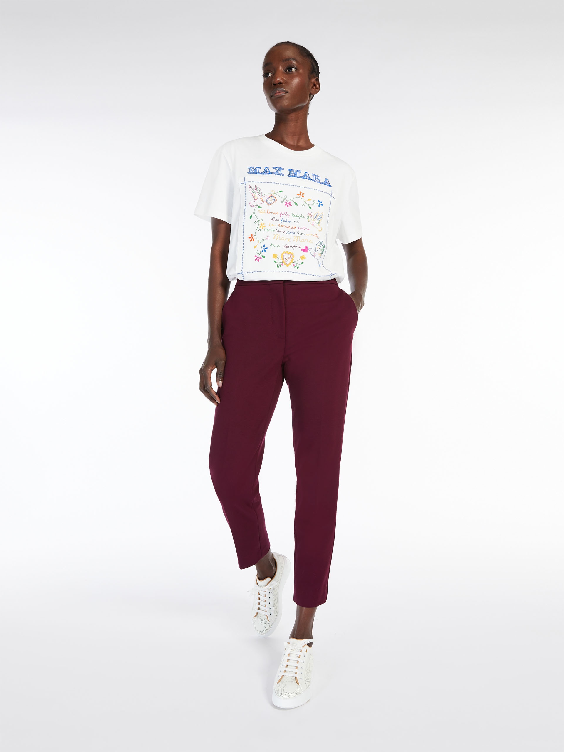 【関税&送料込】Max Mara Embroidered Logo T-Shirt COTTON T-SHIRT WITH EMBROIDERED LOGO – Suit Negozi Row