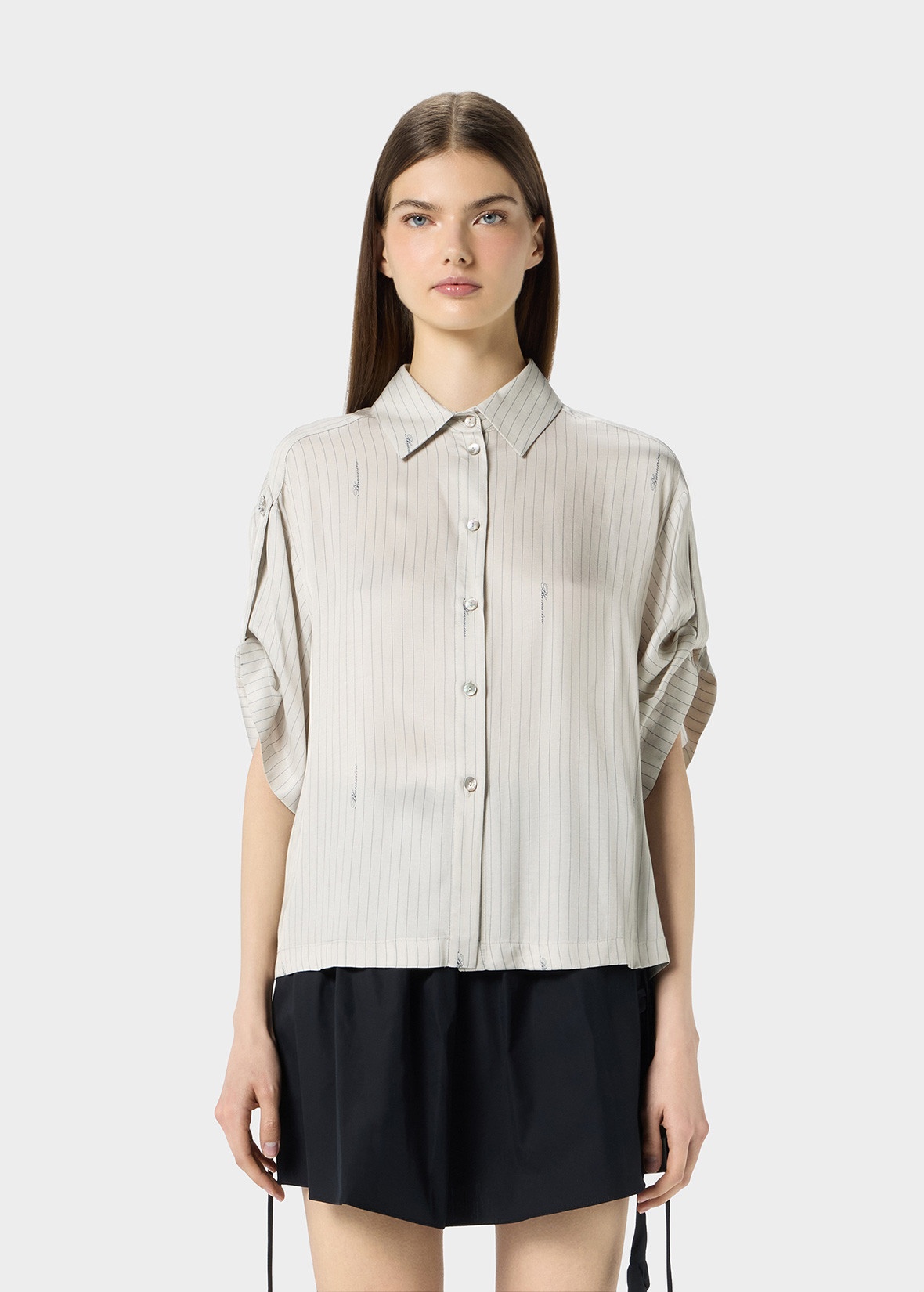 CREPE SHIRT WITH LOGO - 3