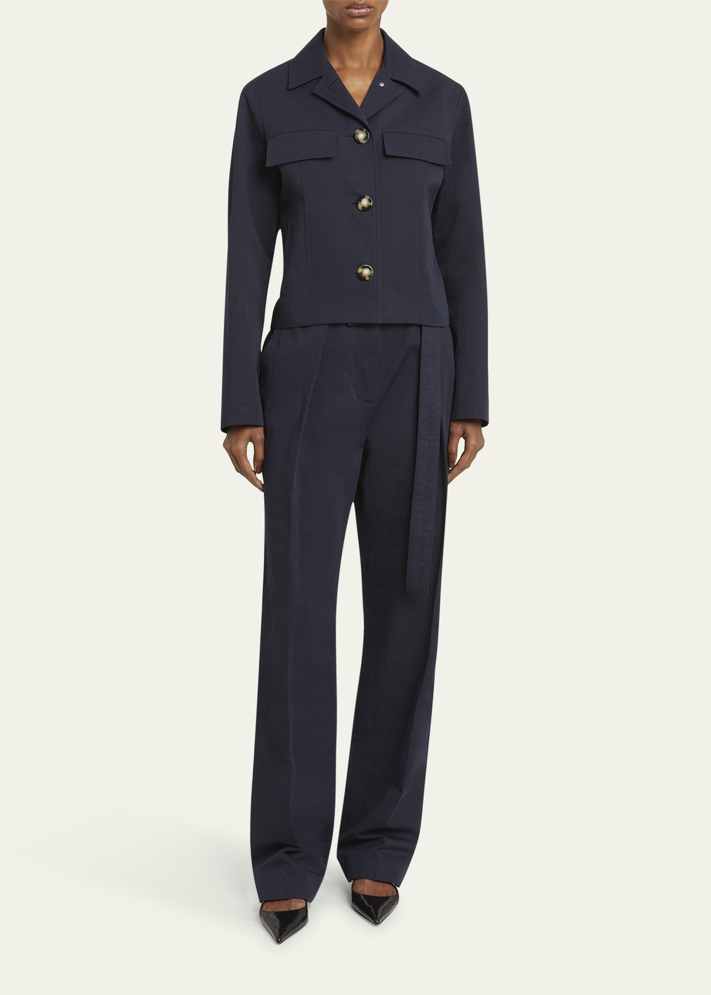 Vera Pleated Cotton Linen Suiting Pants - 2