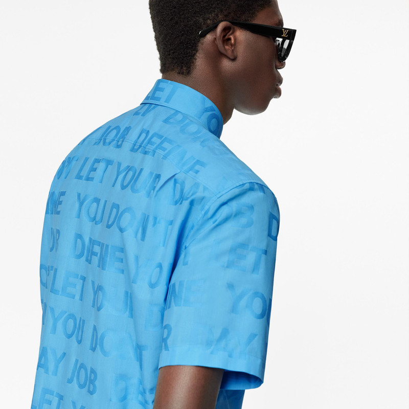 Short-sleeved Tonal Letters Shirt 4