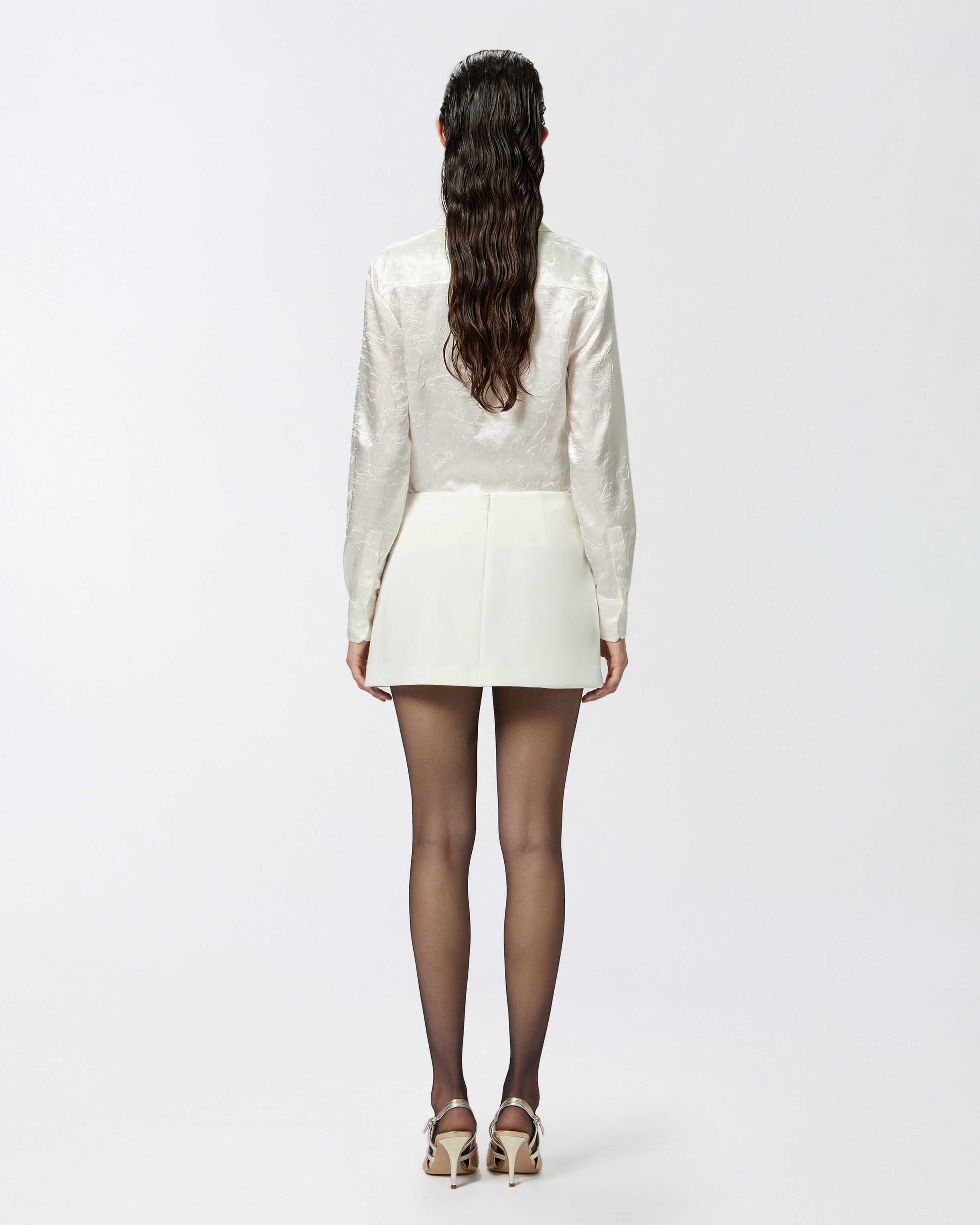 SLIM-FIT MINI SKIRT WITH SHINY EMBROIDERY - 4