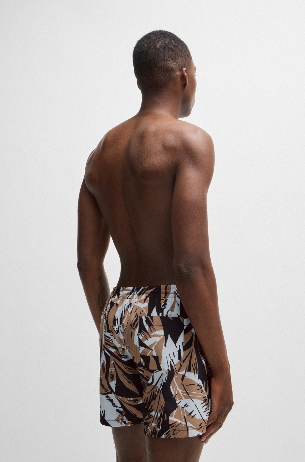 FULLY LINED SWIM SHORTS WITH SEASONAL PRINT - 4