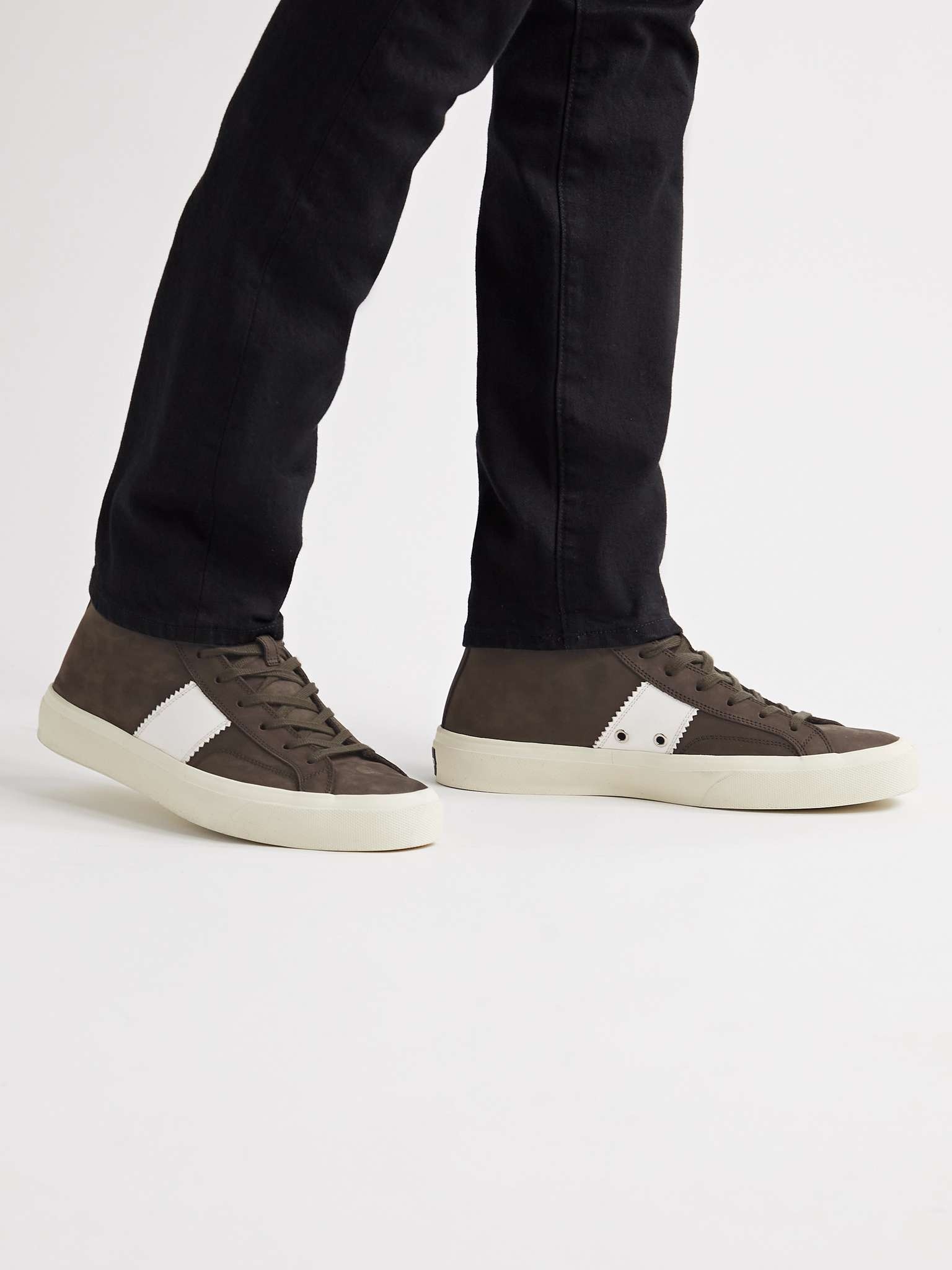 Cambridge Leather-Trimmed Suede High-Top Sneakers - 2