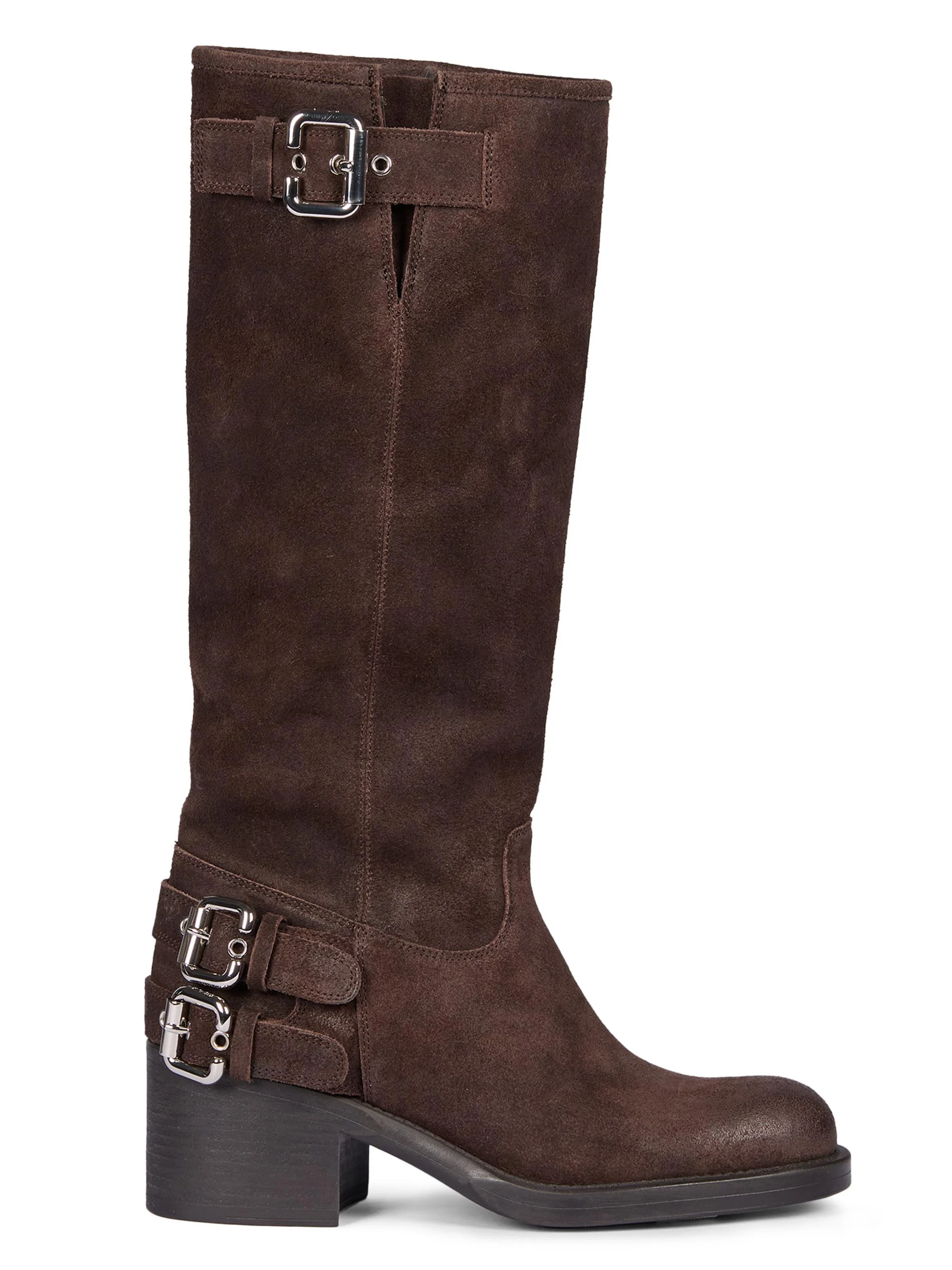 Women's Dakota Buckle-Detail Leather Boots - Burnt Wood - 1