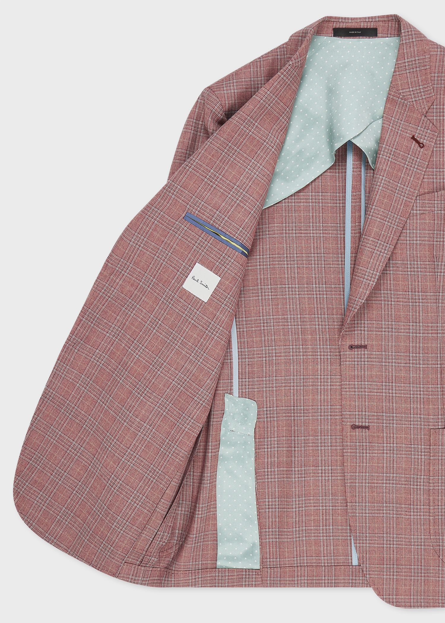 Red Check Wool Buggy Lined Blazer - 4
