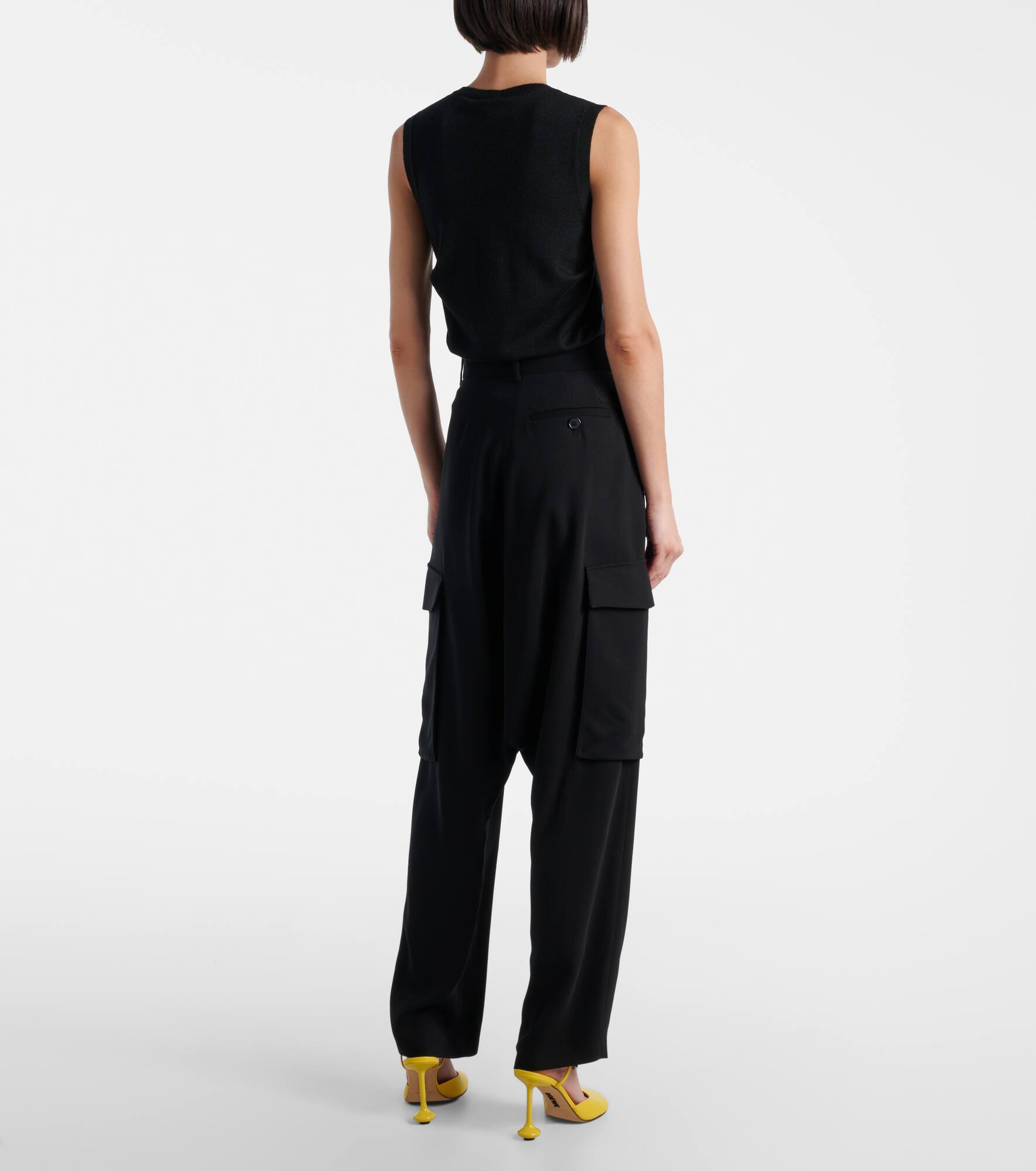 Draped mid-rise cargo pants - 3