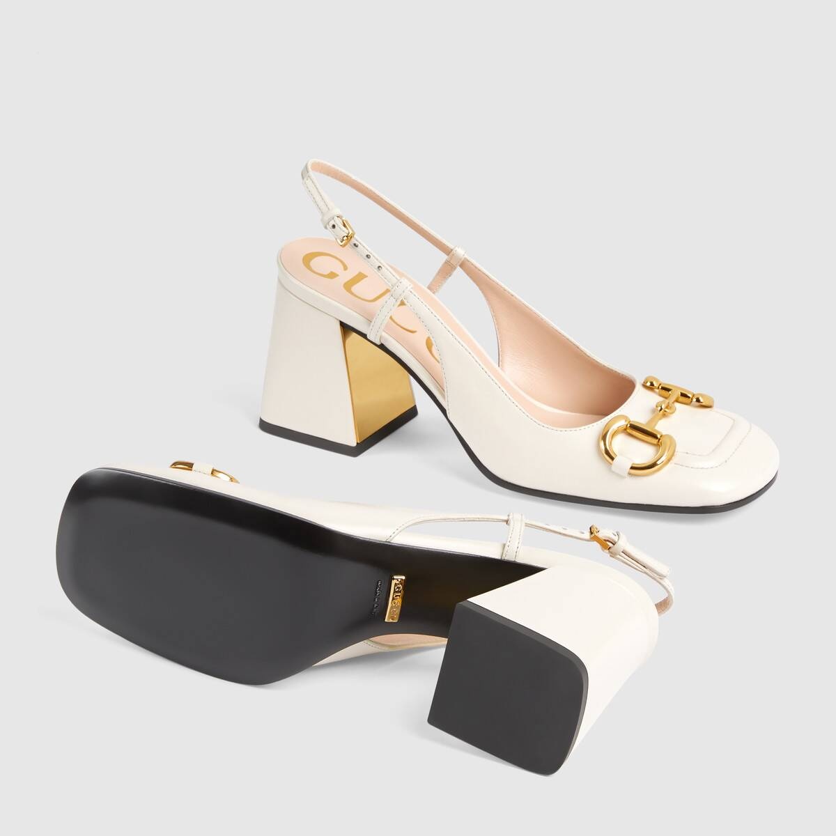 VIP【関税送料無料】希少 Gucci Wering 45 Slingback GUCCI Horsebit Mid-heel Slingback Pumps - POIZON