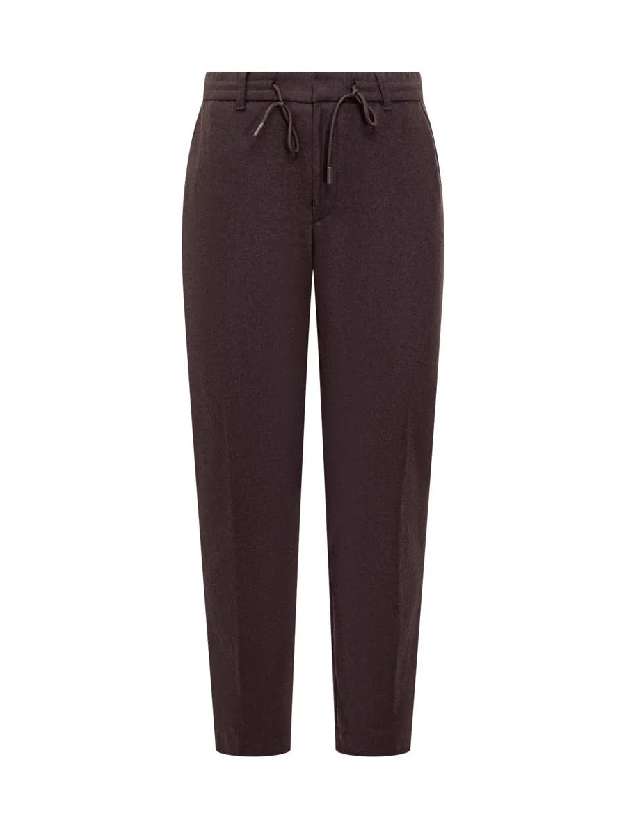 Boss Brown Boss Pants With Drawstring And Zip Closure - 1