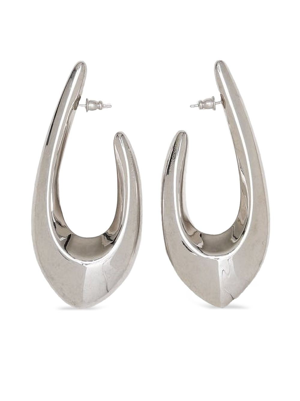 teardrop-shaped hoop earrings - 1