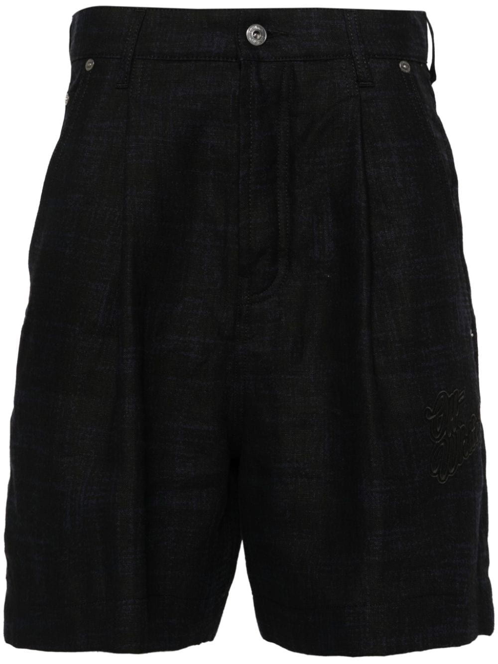 90s Logo linen shorts - 1