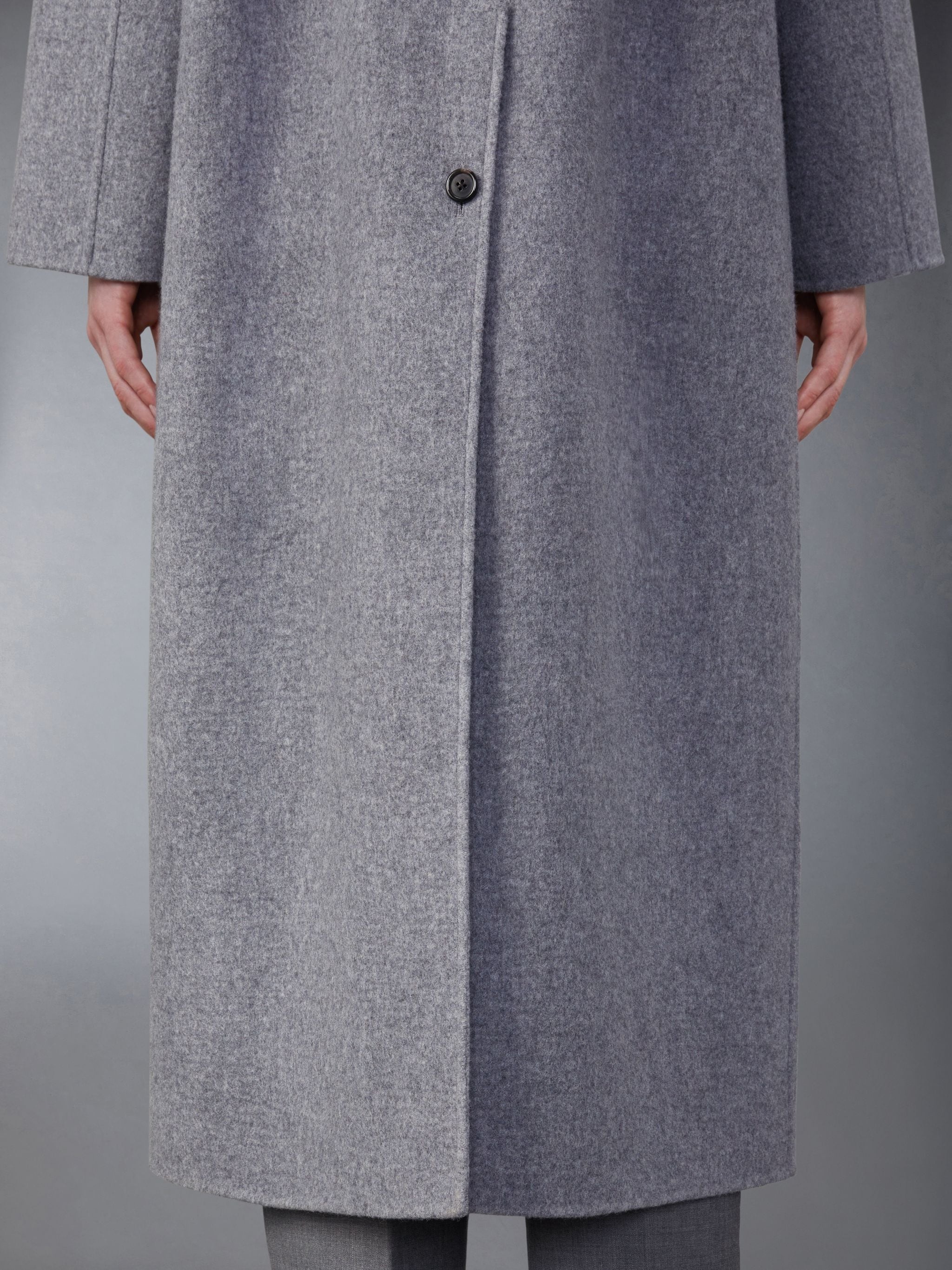 Wool Cashmere Funnel Neck Coat - 6