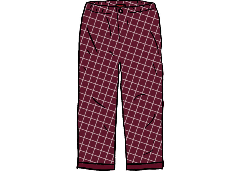 Supreme Supreme Satin Pajama Set Red outlook