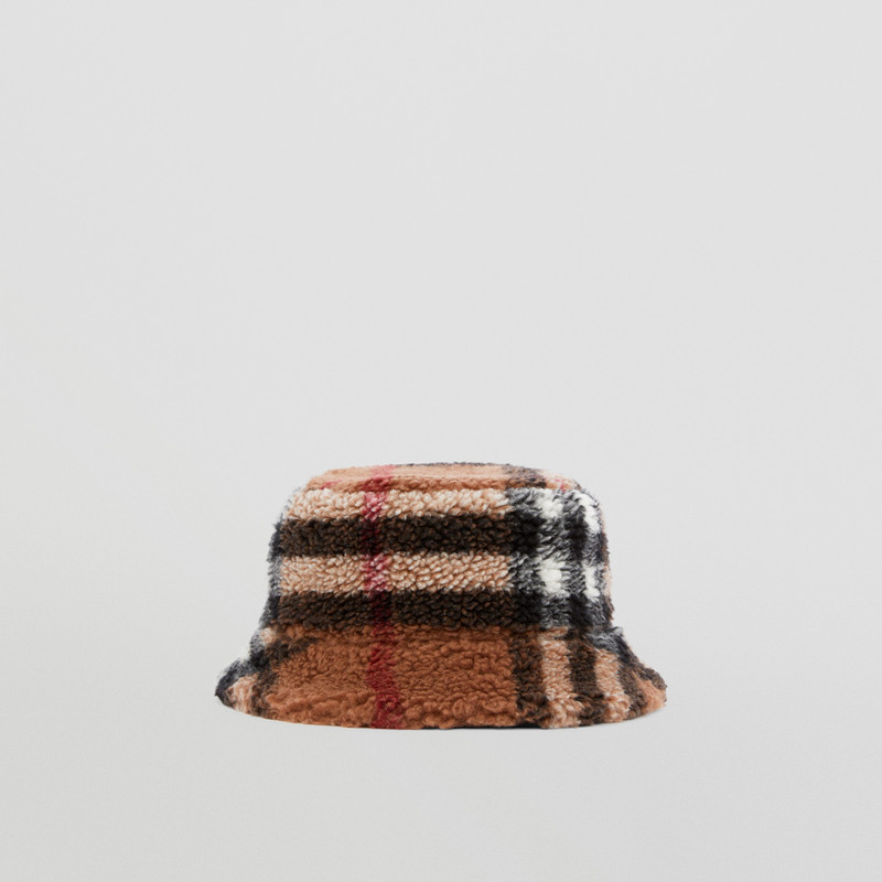 Reversible Check Fleece Bucket Hat 6
