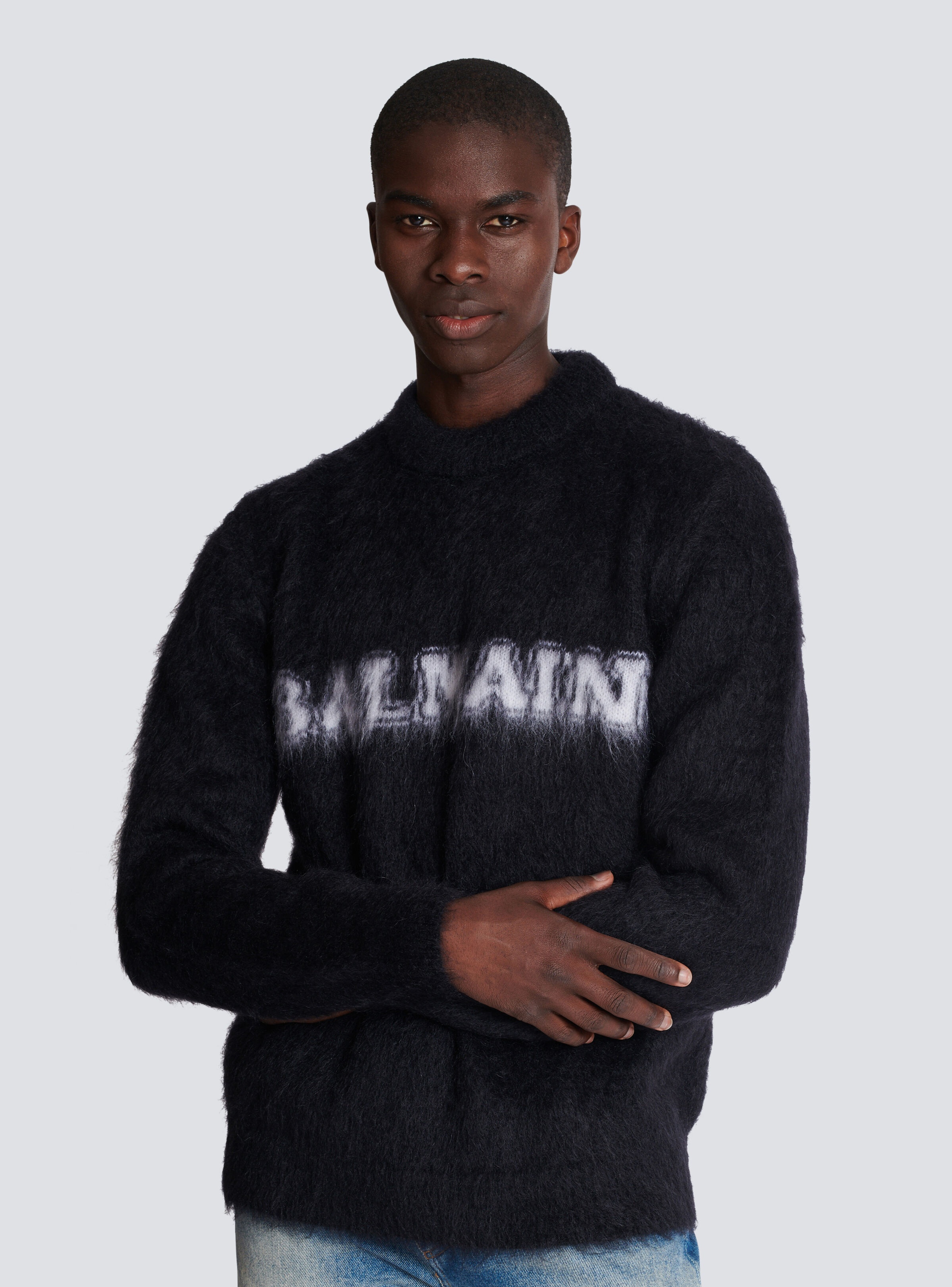 Retro Balmain jumper in brushed mohair - 6