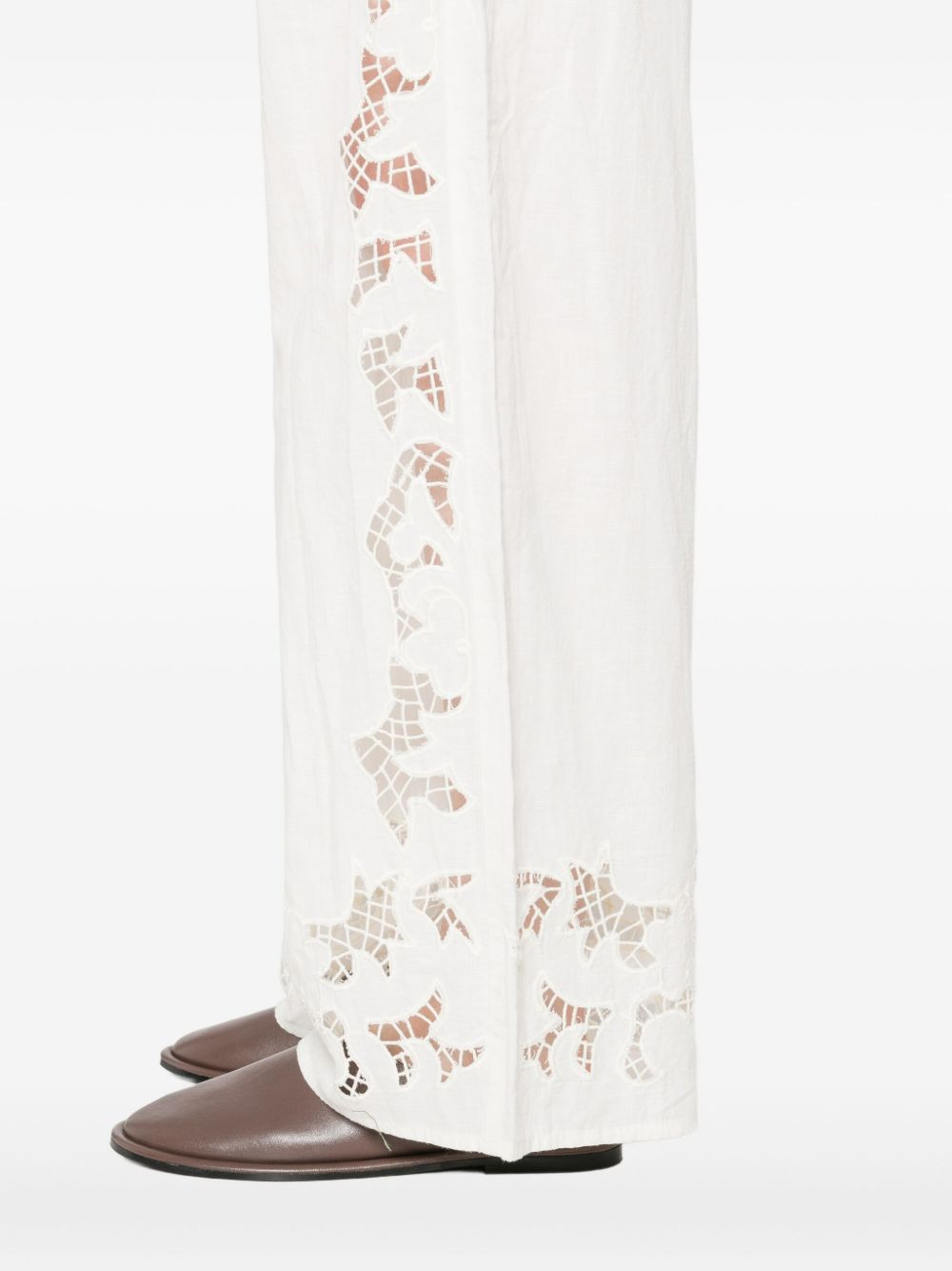 Tanya embroidered eyelet trousers - 5
